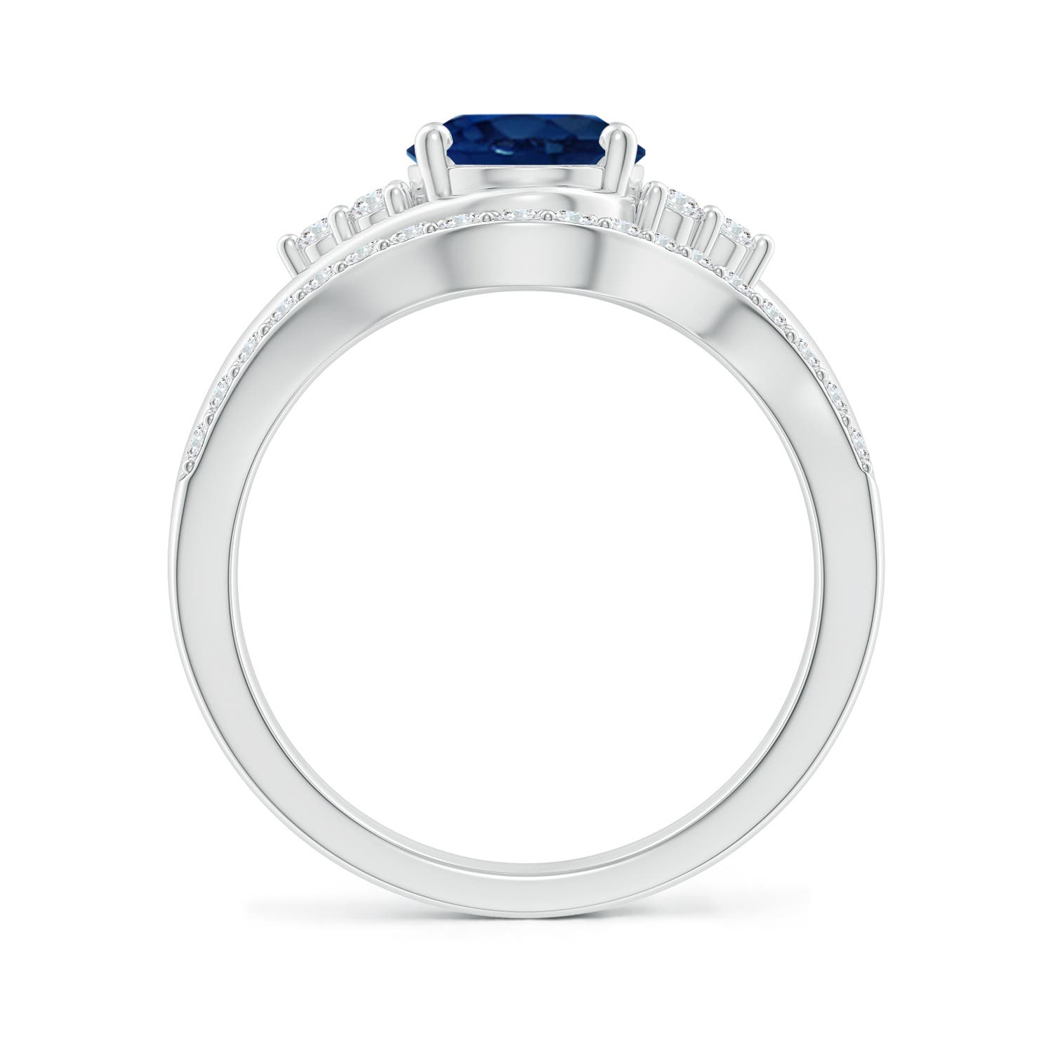 AA - Blue Sapphire / 2.41 CT / 14 KT White Gold