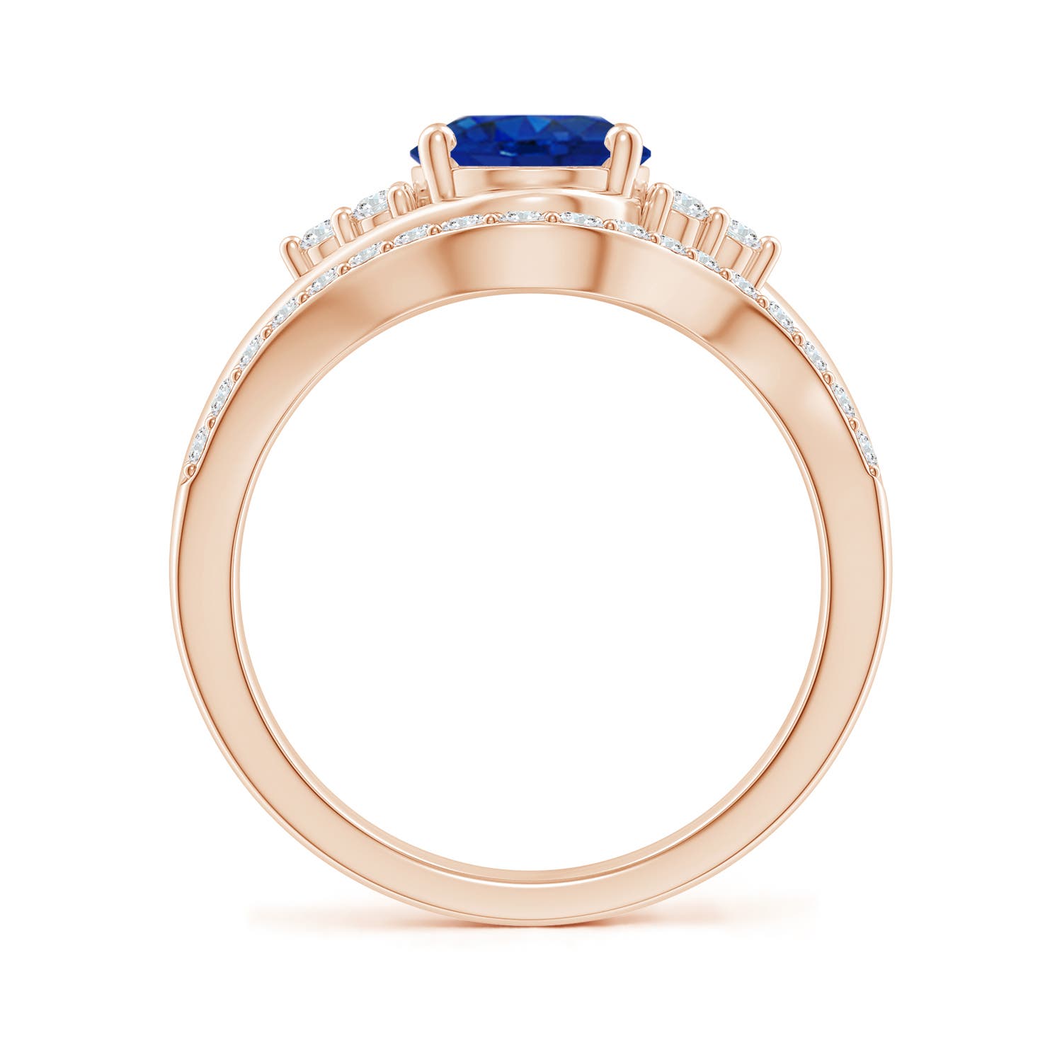 AAA - Blue Sapphire / 2.41 CT / 14 KT Rose Gold