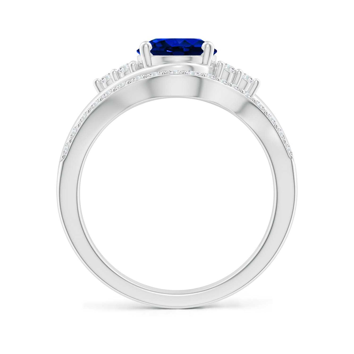 AAAA - Blue Sapphire / 2.41 CT / 14 KT White Gold