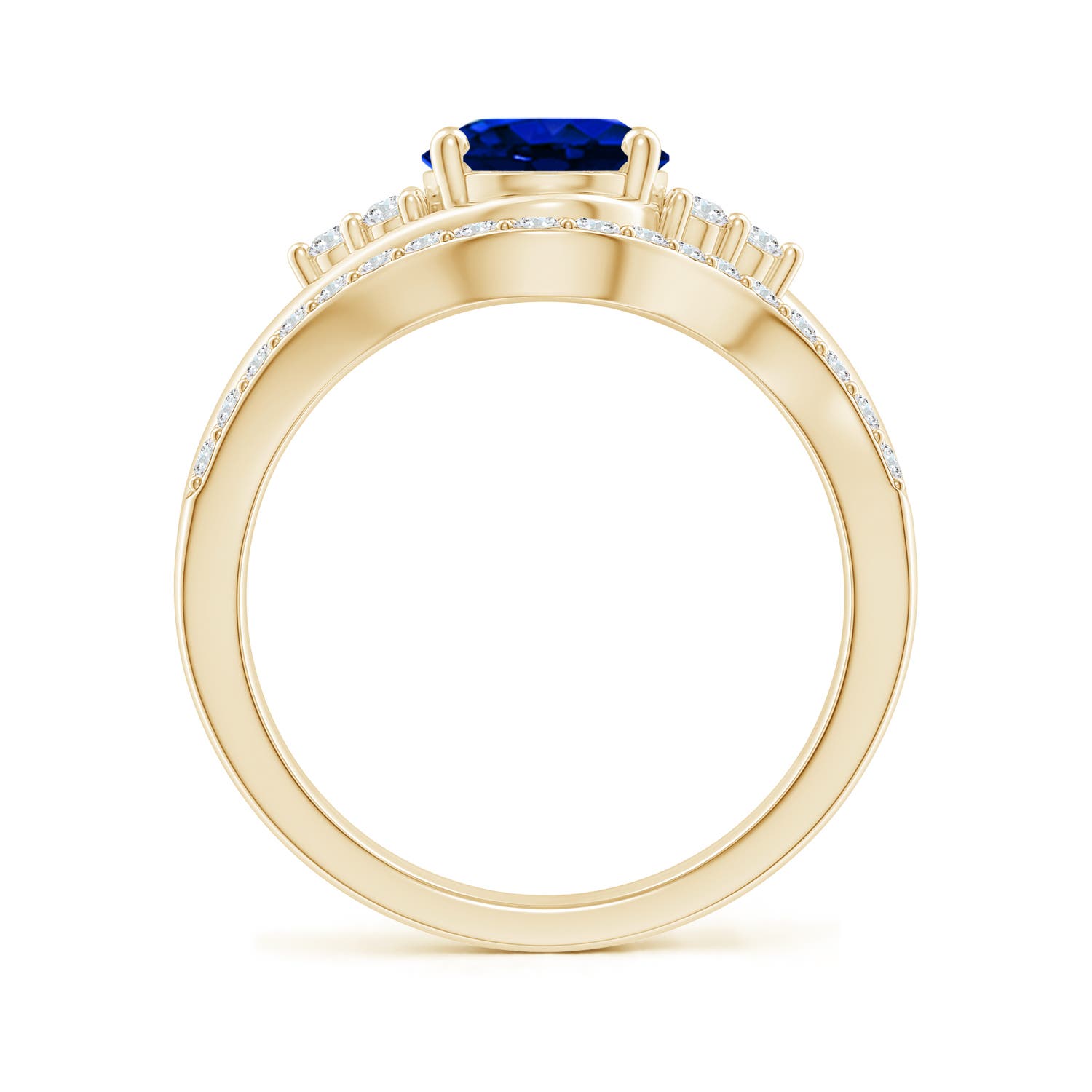 AAAA - Blue Sapphire / 2.41 CT / 14 KT Yellow Gold