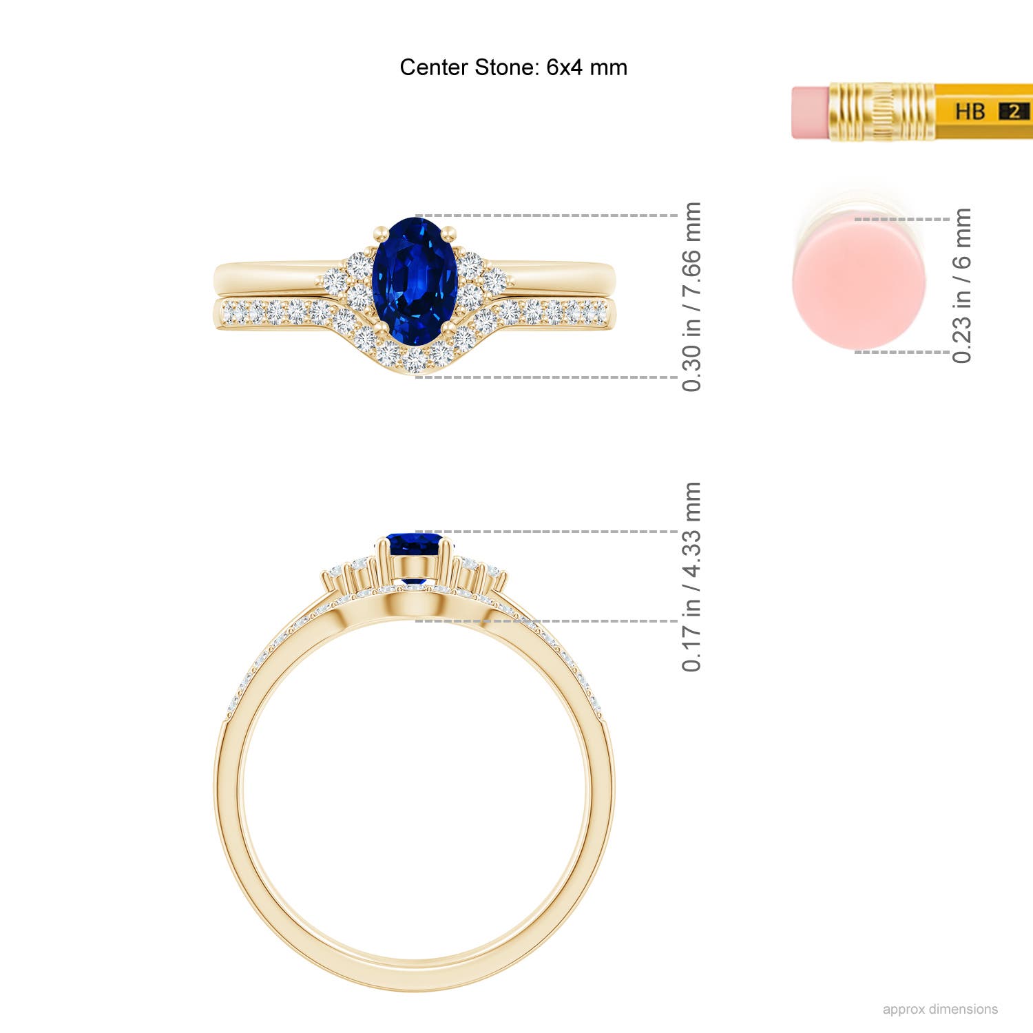 AAAA - Blue Sapphire / 0.81 CT / 14 KT Yellow Gold