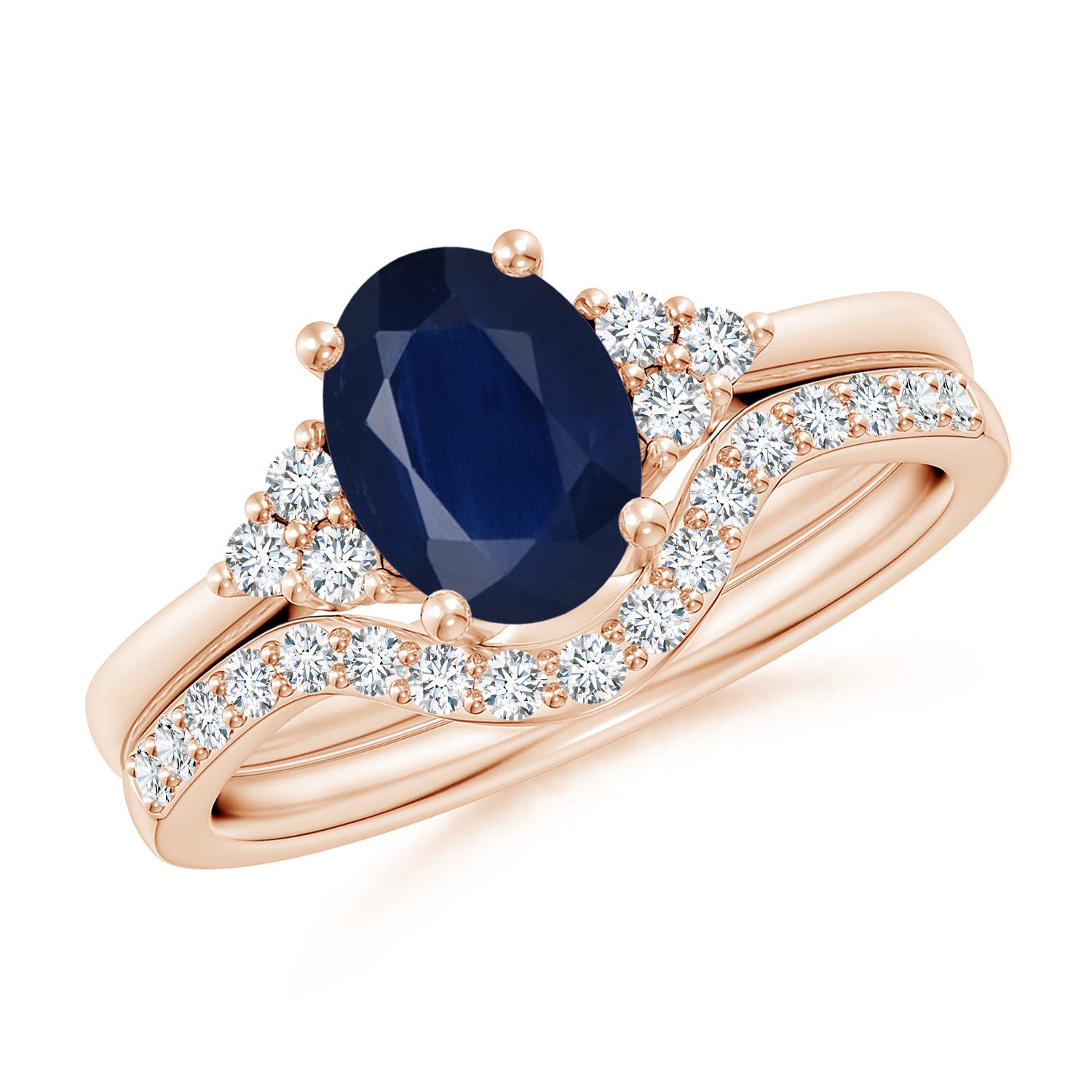 A - Blue Sapphire / 1.86 CT / 14 KT Rose Gold