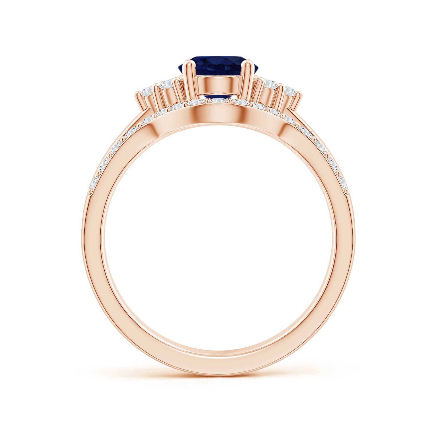 A - Blue Sapphire / 1.86 CT / 14 KT Rose Gold