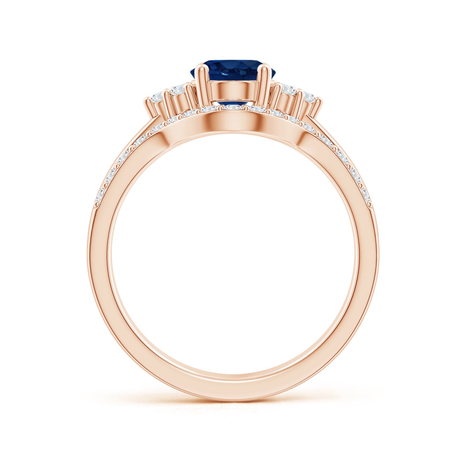 AA - Blue Sapphire / 1.86 CT / 14 KT Rose Gold