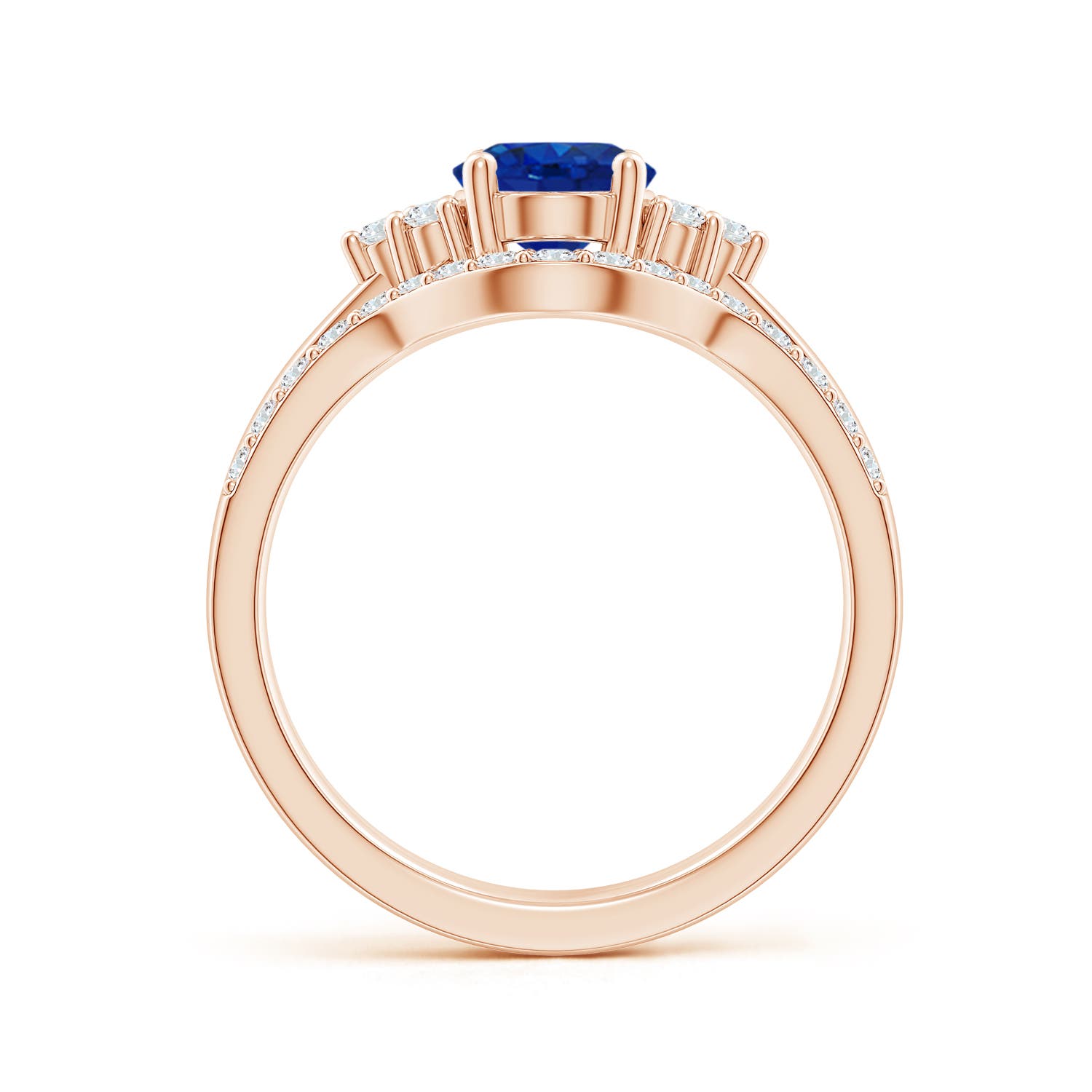 AAA - Blue Sapphire / 1.86 CT / 14 KT Rose Gold