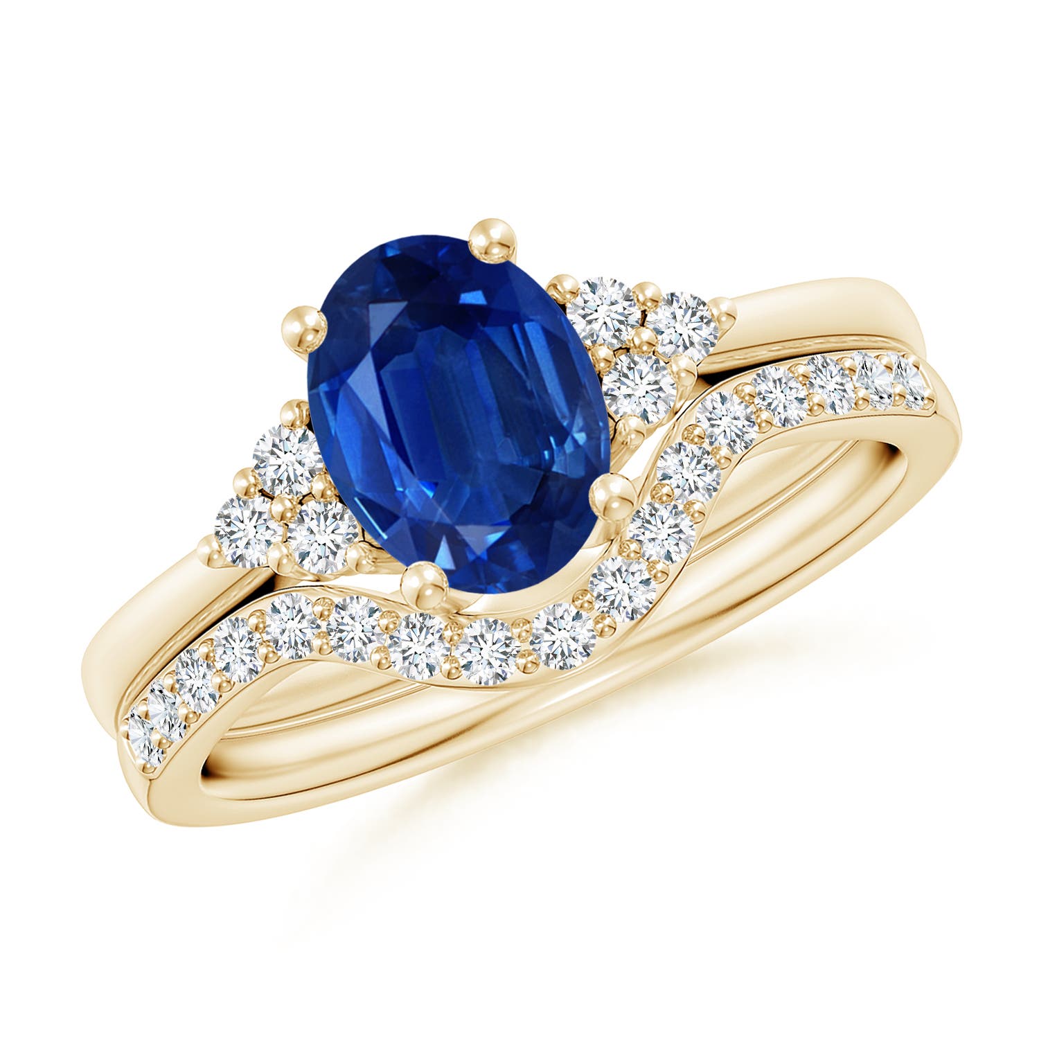 AAA - Blue Sapphire / 1.86 CT / 14 KT Yellow Gold