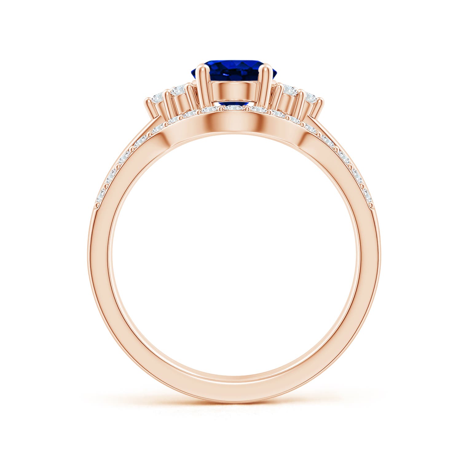 AAAA - Blue Sapphire / 1.86 CT / 14 KT Rose Gold