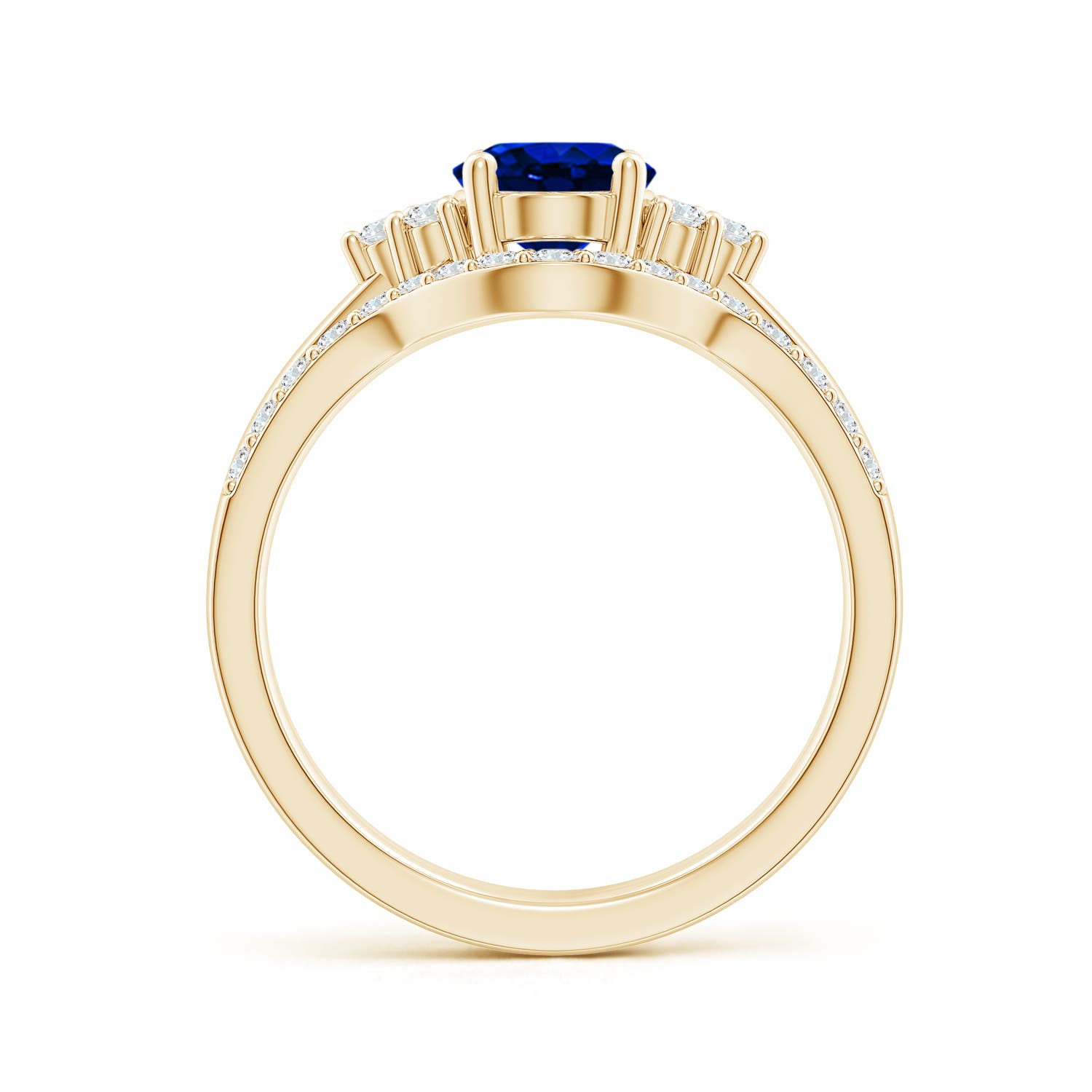 AAAA - Blue Sapphire / 1.86 CT / 14 KT Yellow Gold