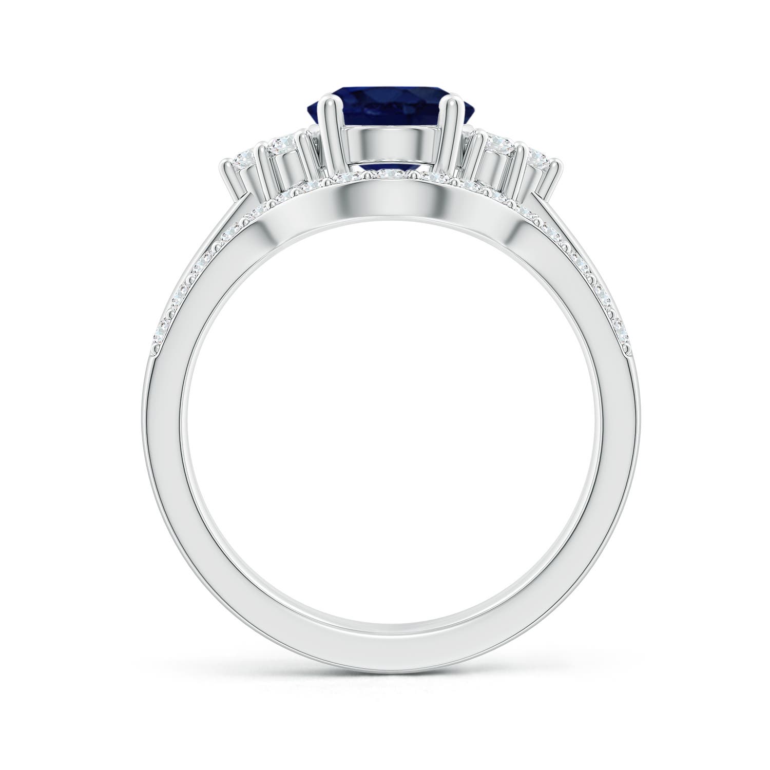 A - Blue Sapphire / 2.39 CT / 14 KT White Gold