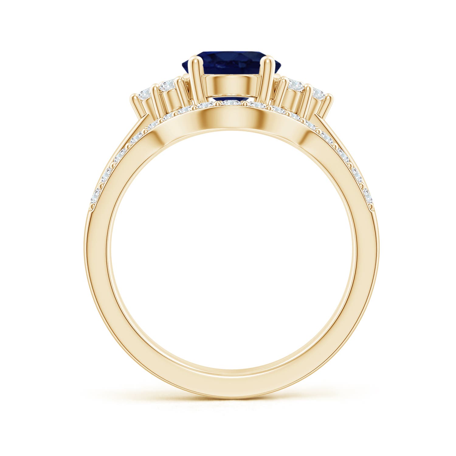 A - Blue Sapphire / 2.39 CT / 14 KT Yellow Gold