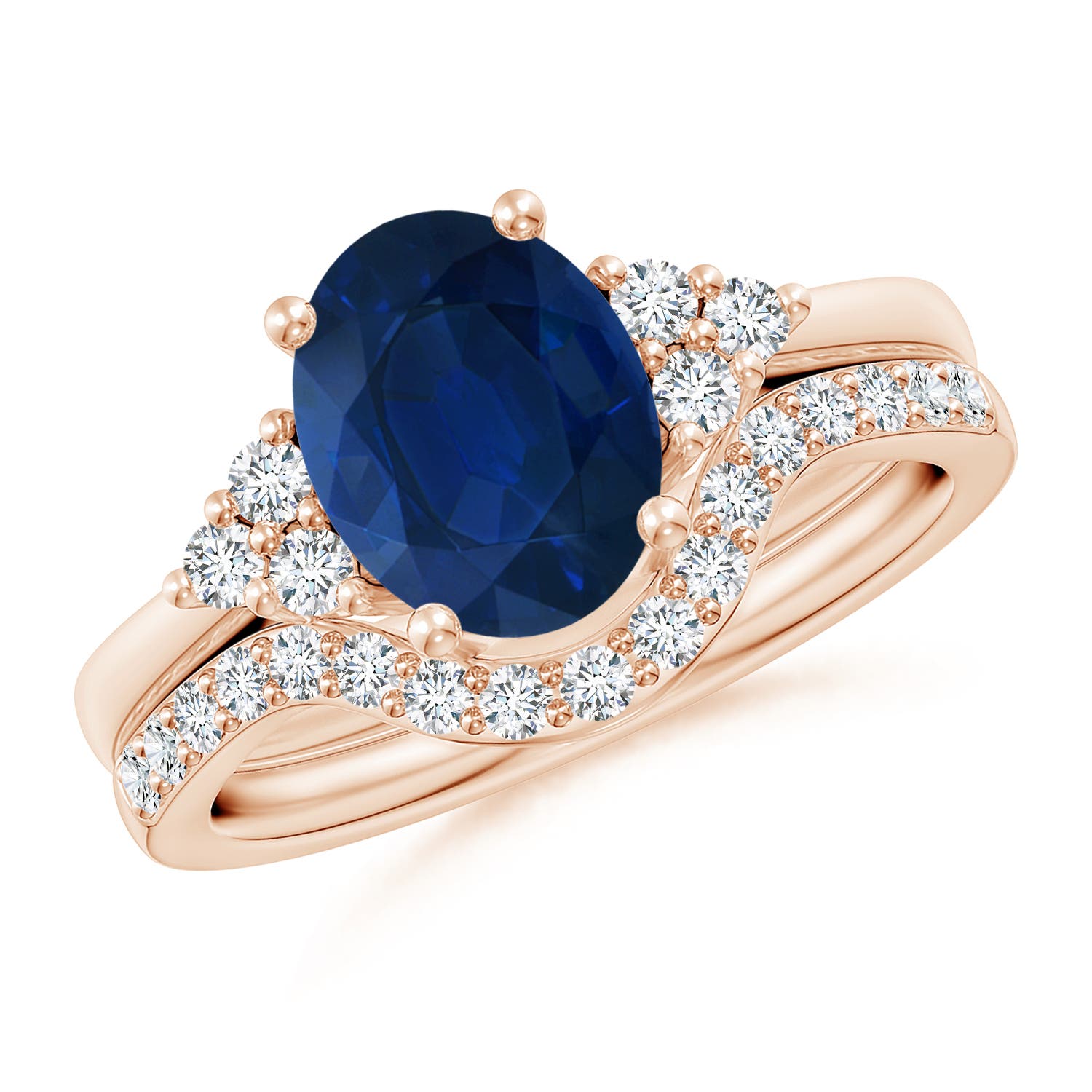 AA - Blue Sapphire / 2.39 CT / 14 KT Rose Gold