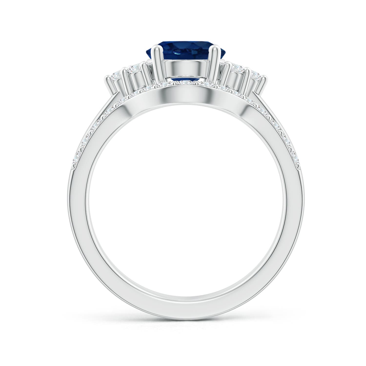 AA - Blue Sapphire / 2.39 CT / 14 KT White Gold