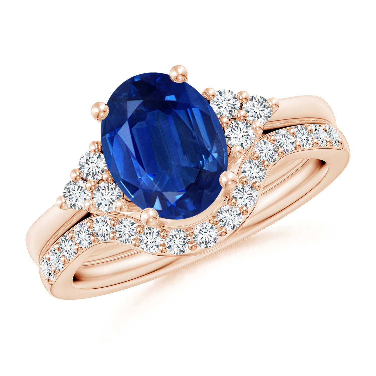 AAA - Blue Sapphire / 2.39 CT / 14 KT Rose Gold