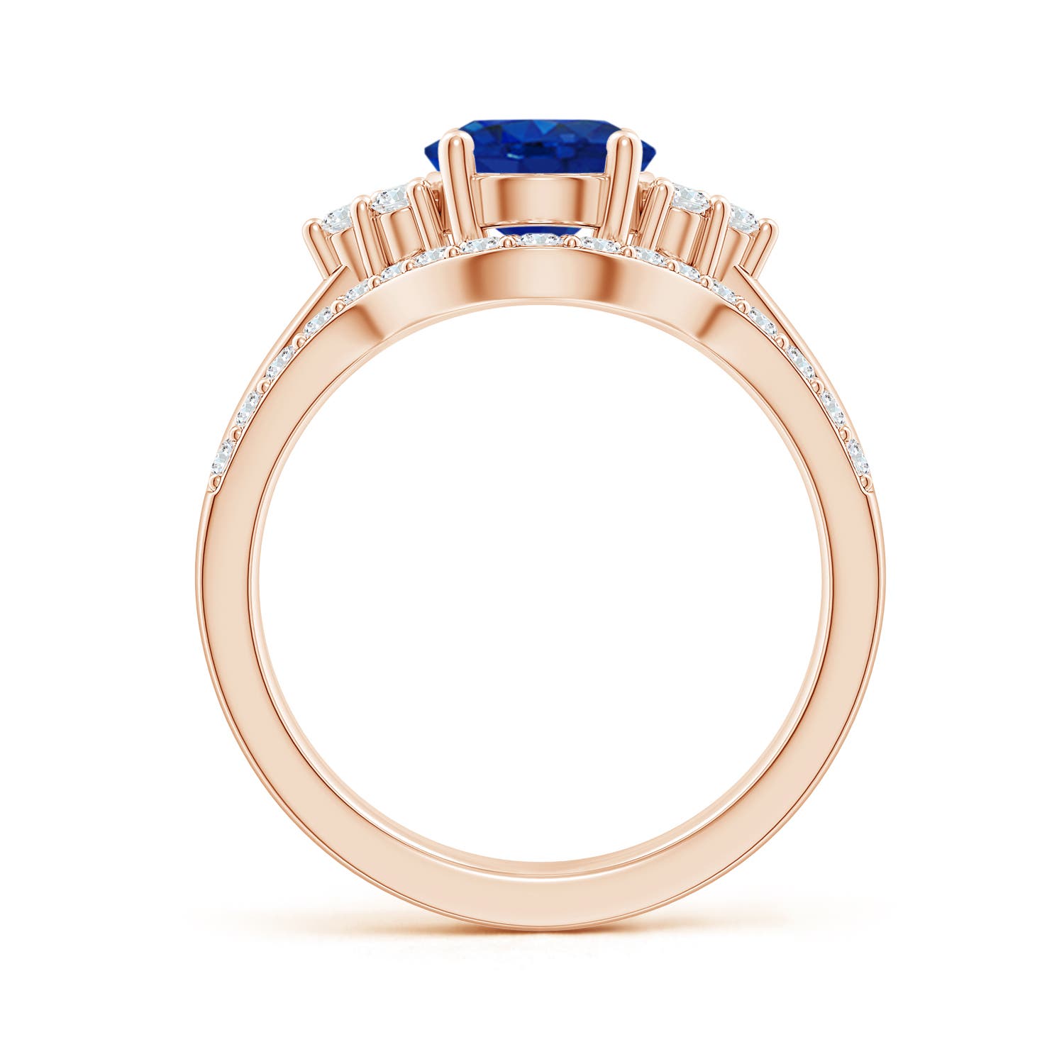 AAA - Blue Sapphire / 2.39 CT / 14 KT Rose Gold