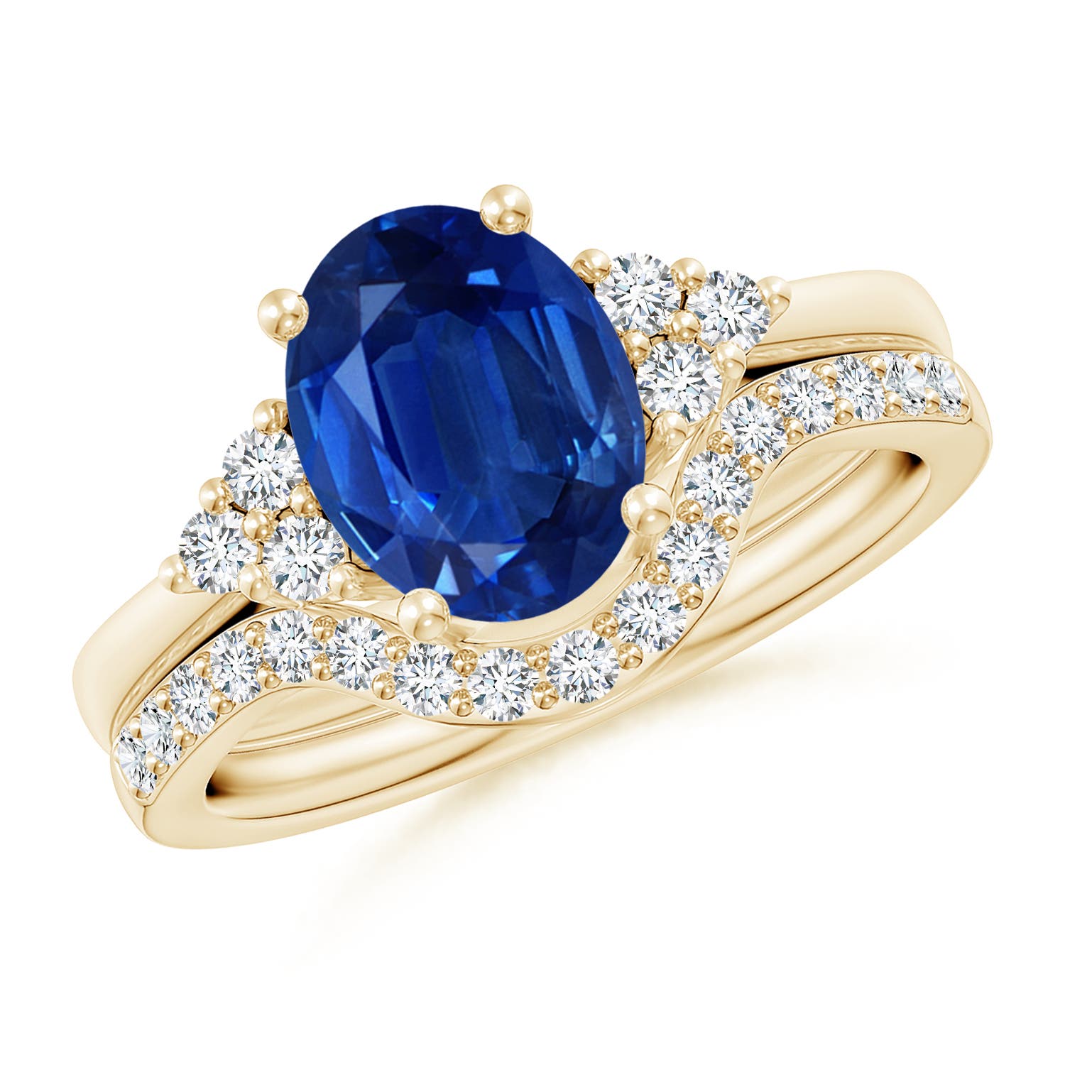 AAA - Blue Sapphire / 2.39 CT / 14 KT Yellow Gold