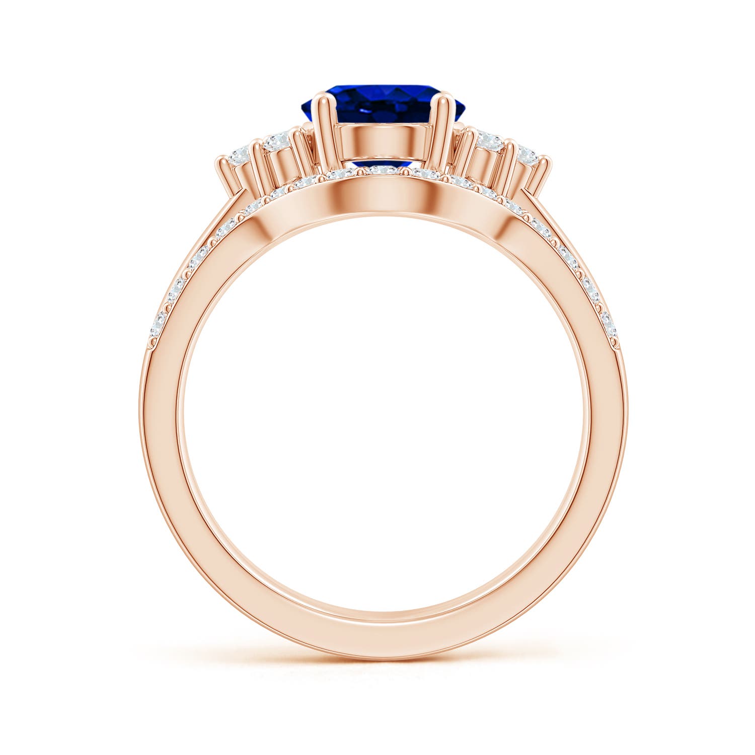 AAAA - Blue Sapphire / 2.39 CT / 14 KT Rose Gold