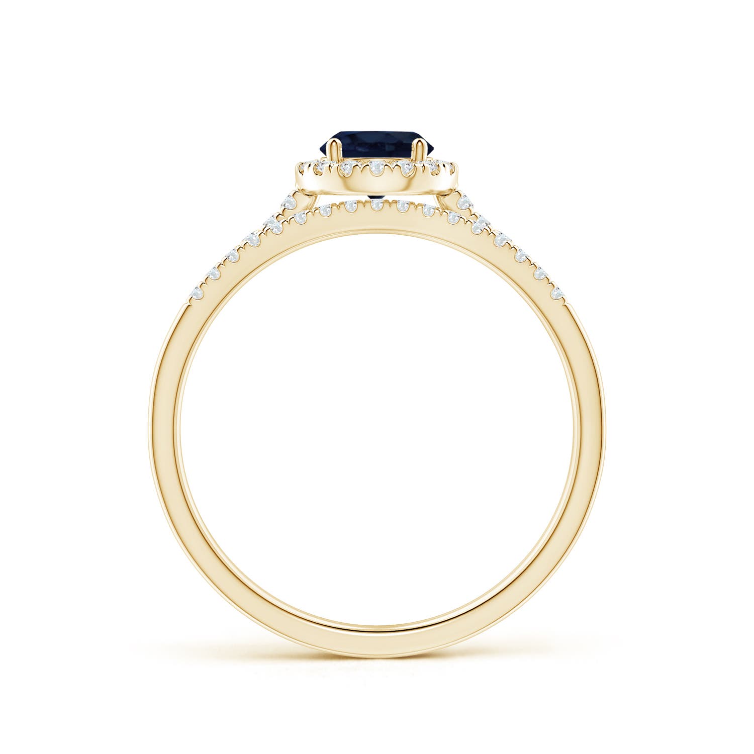 A - Blue Sapphire / 0.87 CT / 14 KT Yellow Gold