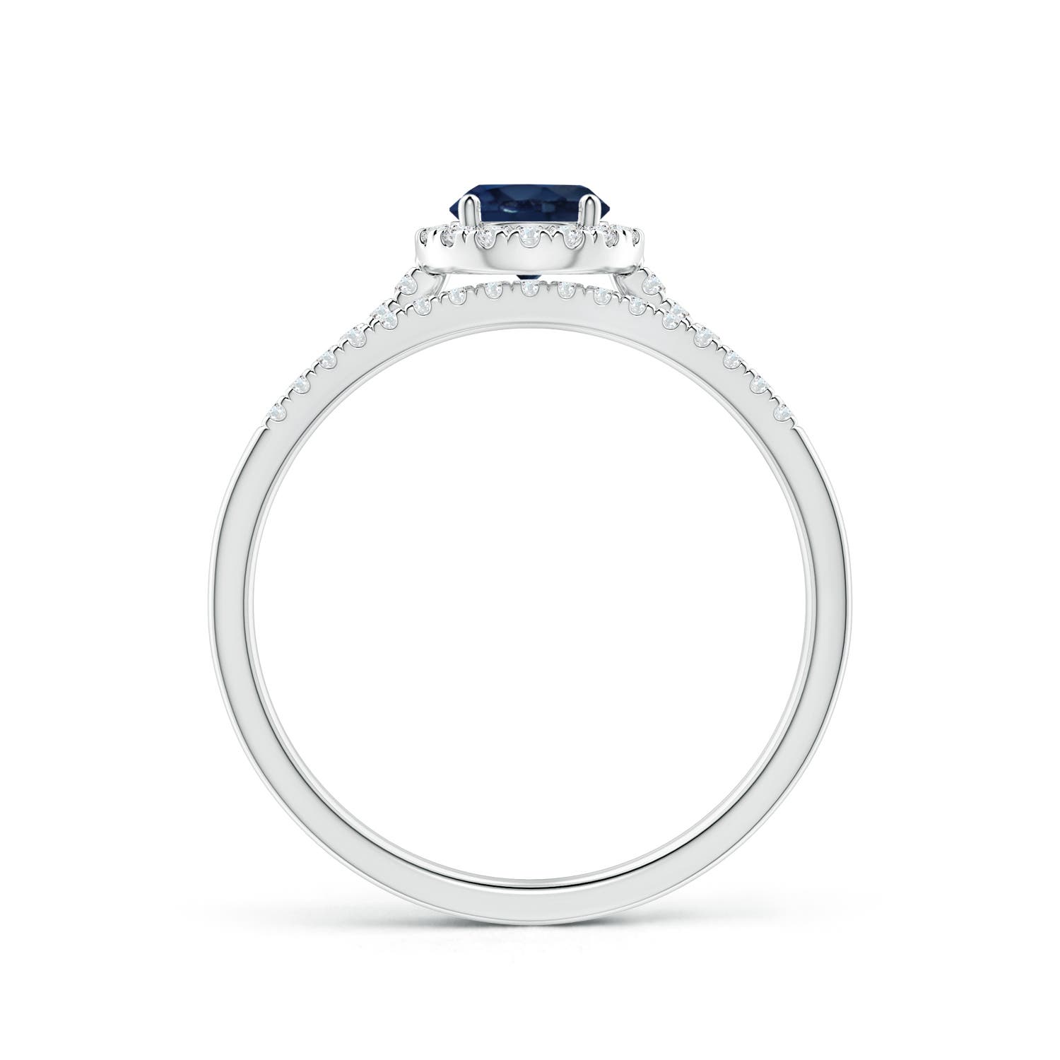 AA - Blue Sapphire / 0.87 CT / 14 KT White Gold