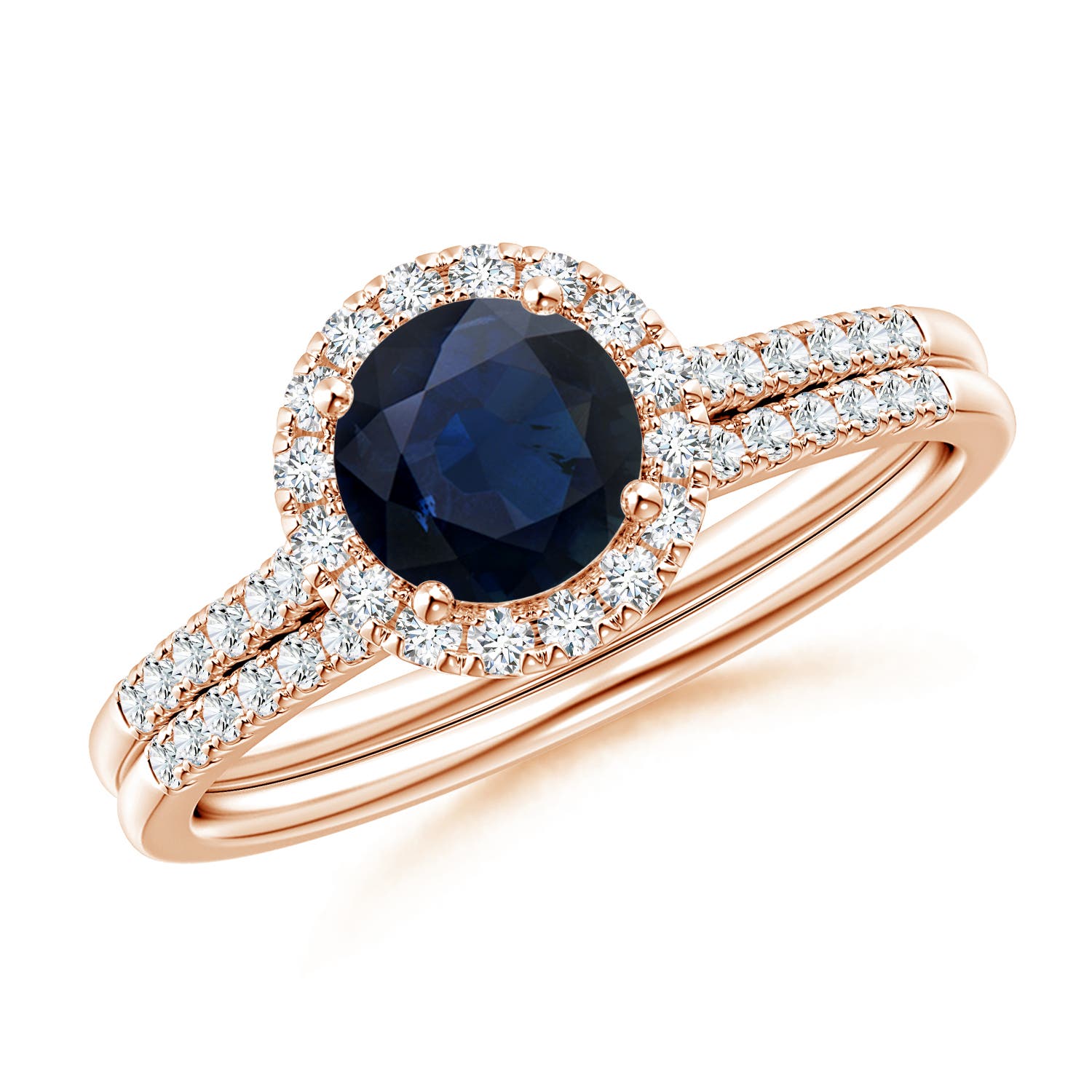 A - Blue Sapphire / 1.32 CT / 14 KT Rose Gold