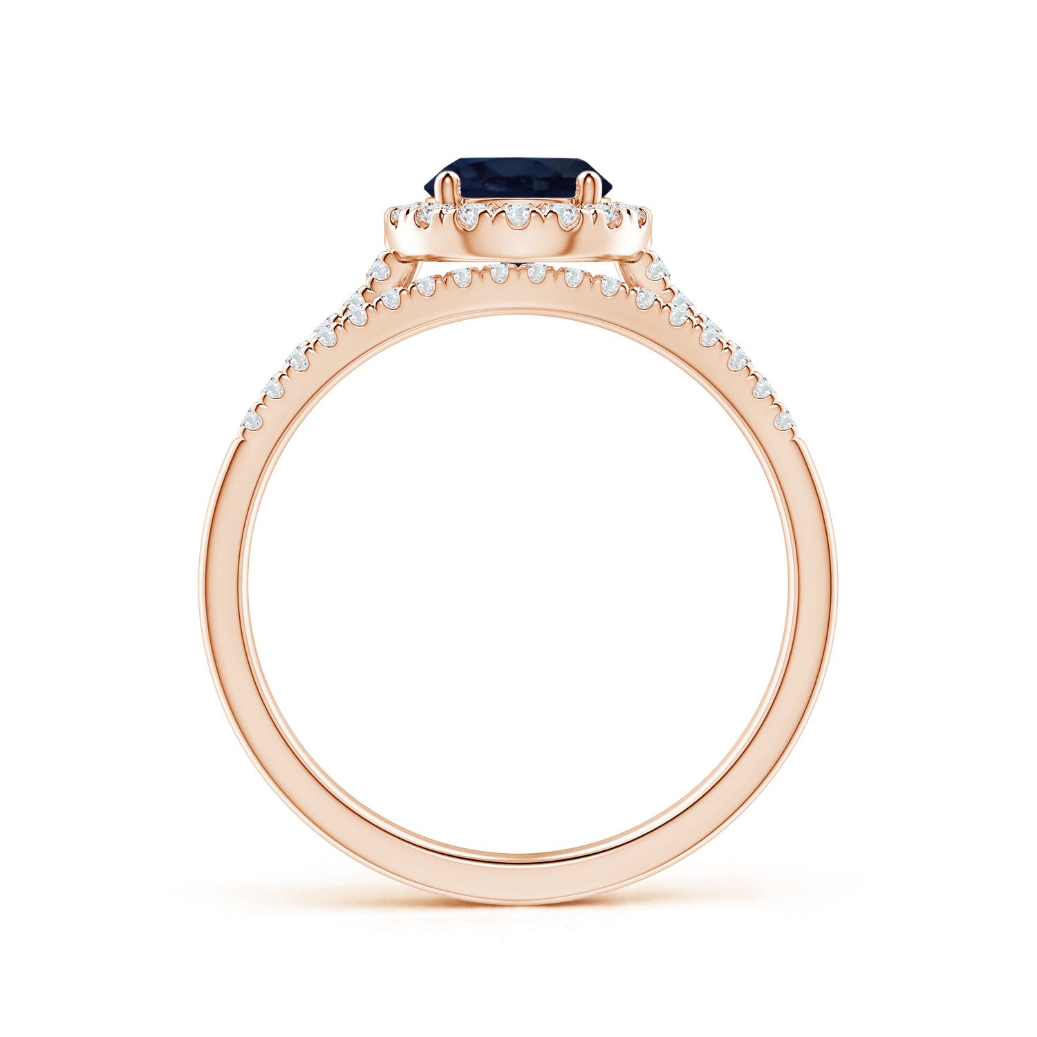 A - Blue Sapphire / 1.32 CT / 14 KT Rose Gold