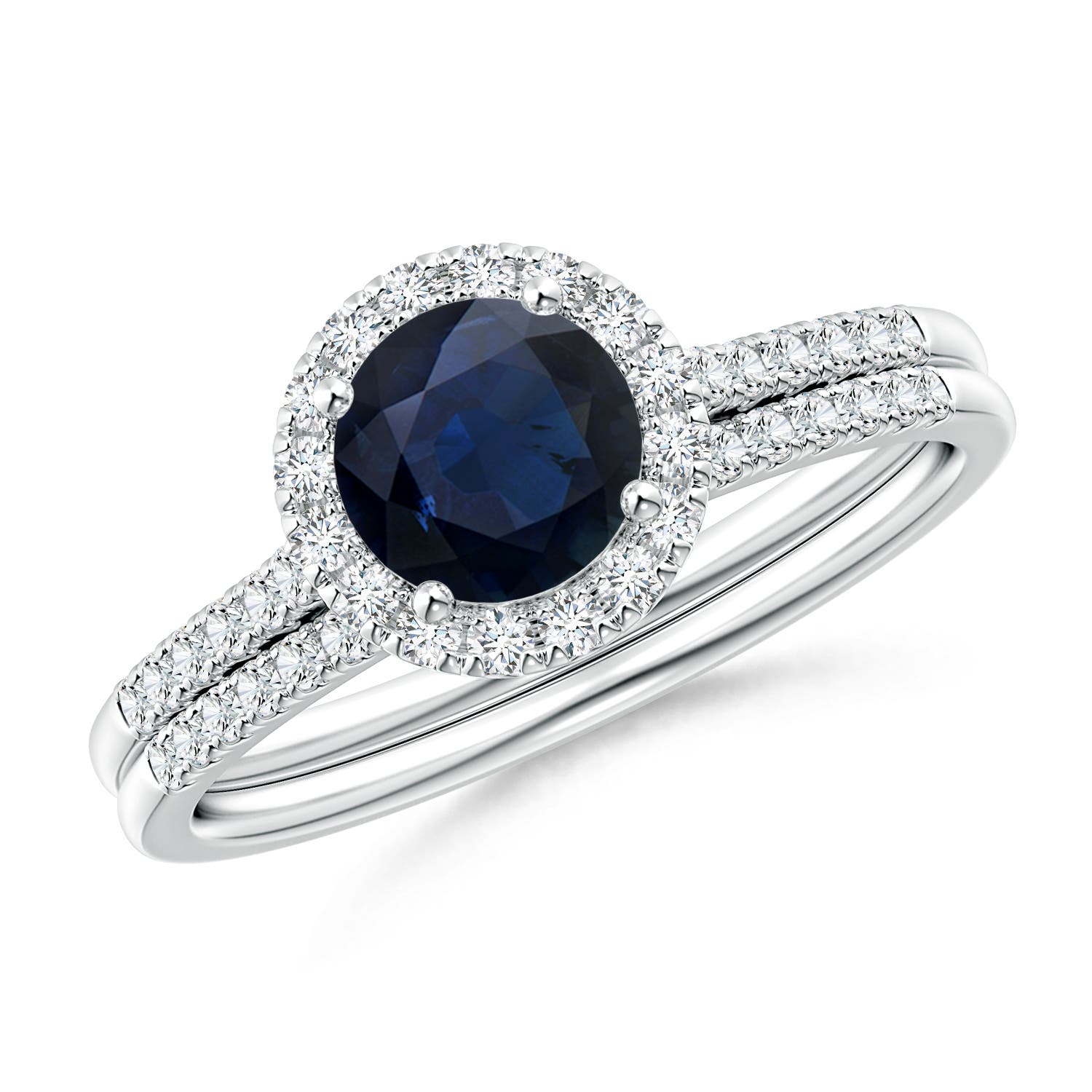 A - Blue Sapphire / 1.32 CT / 14 KT White Gold