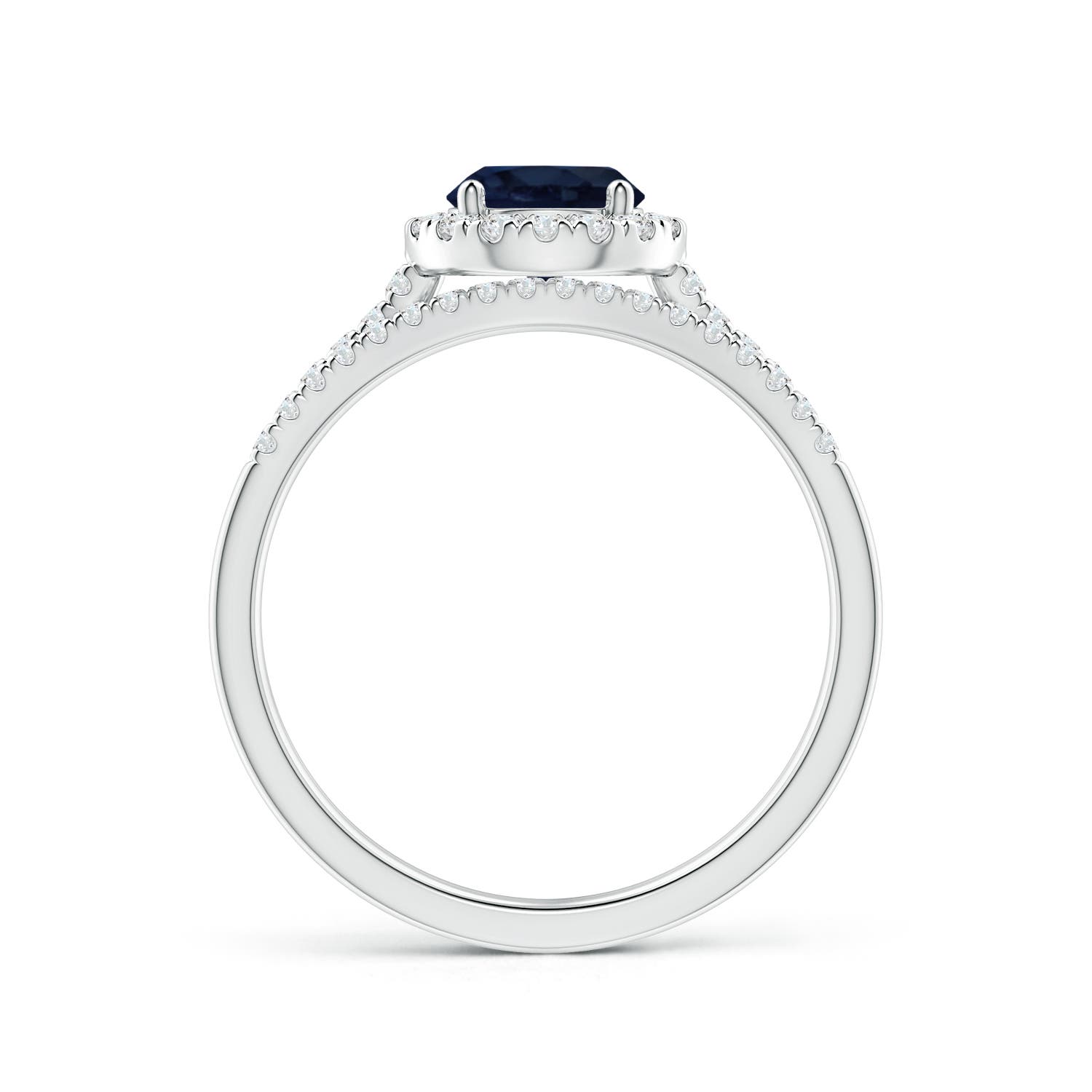 A - Blue Sapphire / 1.32 CT / 14 KT White Gold