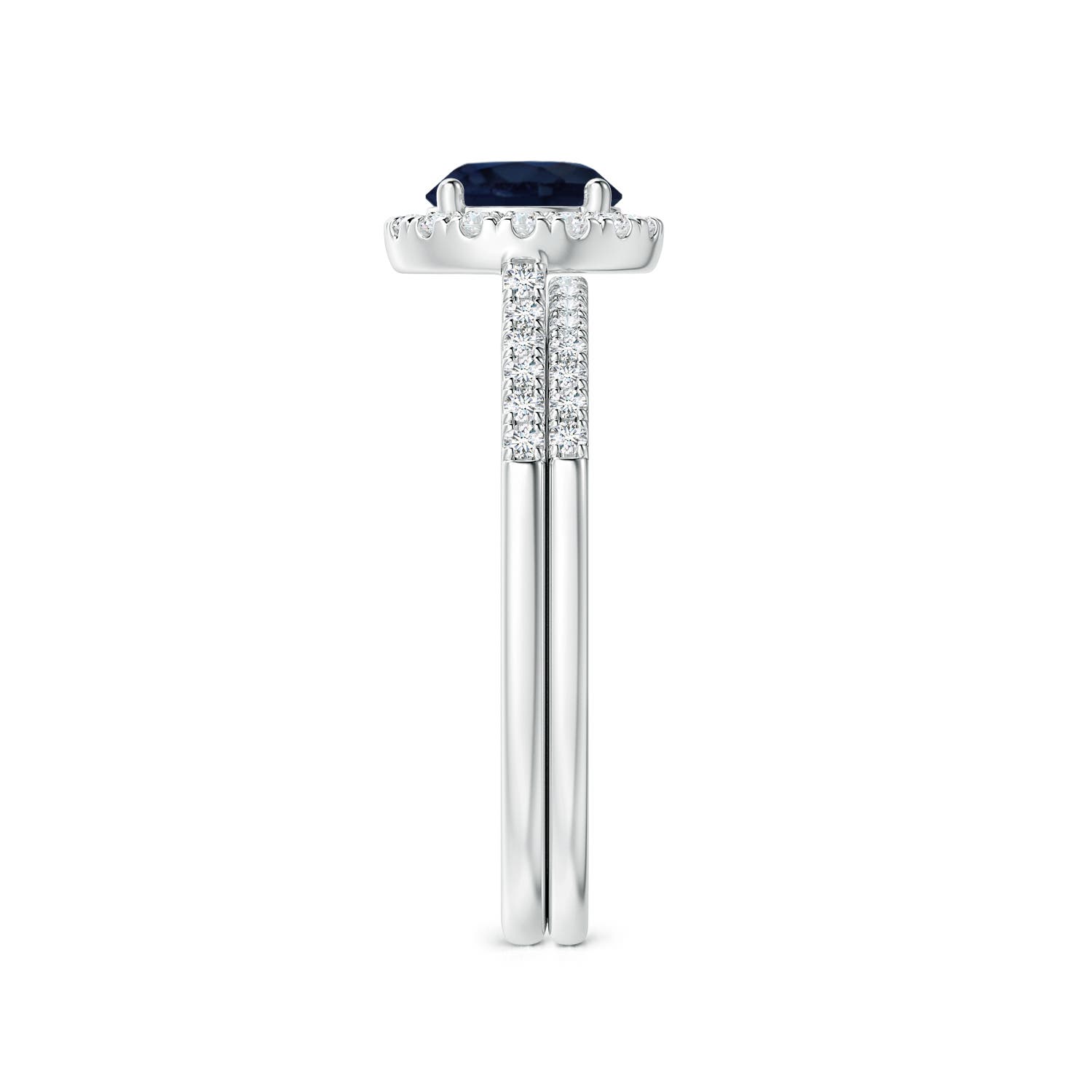 A - Blue Sapphire / 1.32 CT / 14 KT White Gold