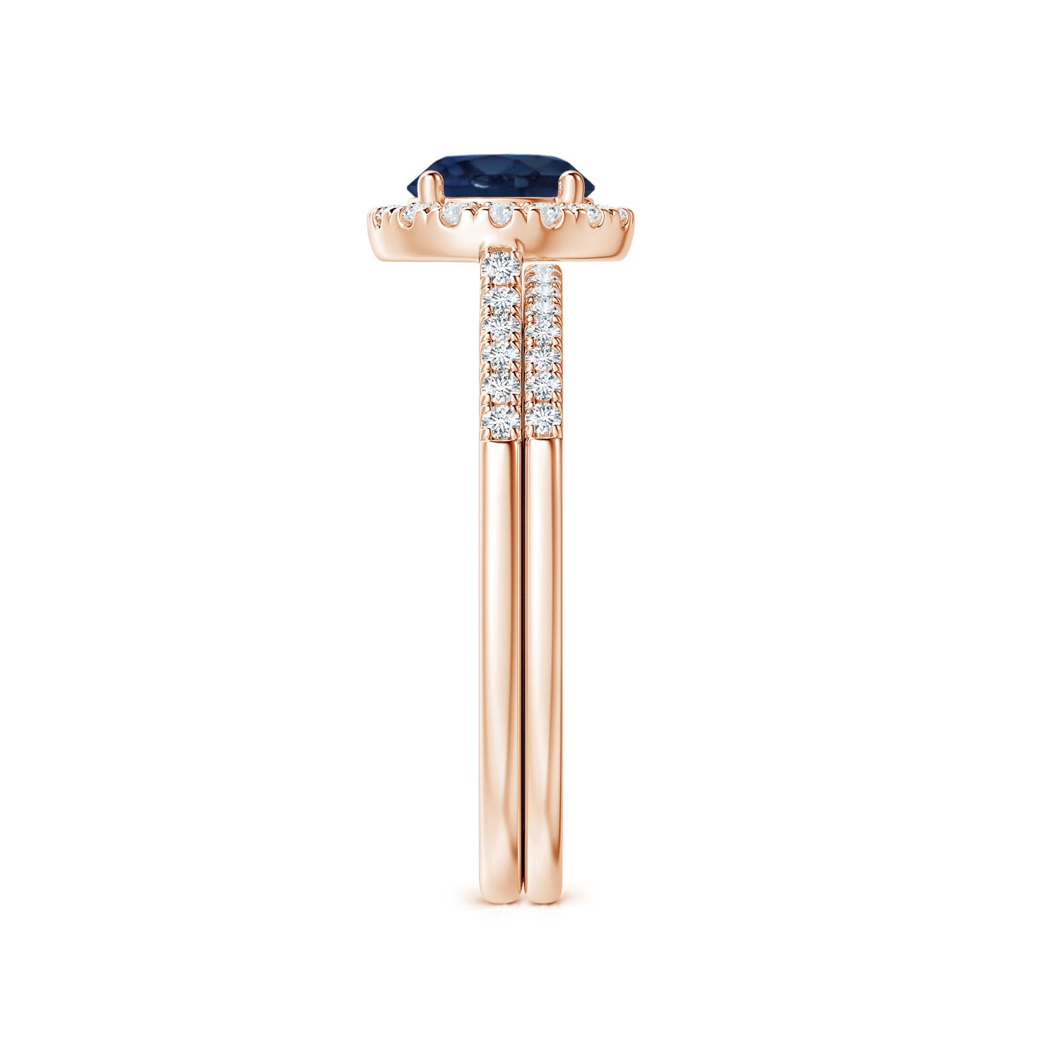 AA - Blue Sapphire / 1.32 CT / 14 KT Rose Gold