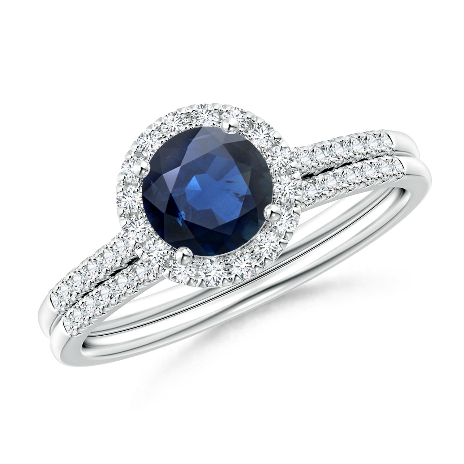 AA - Blue Sapphire / 1.32 CT / 14 KT White Gold