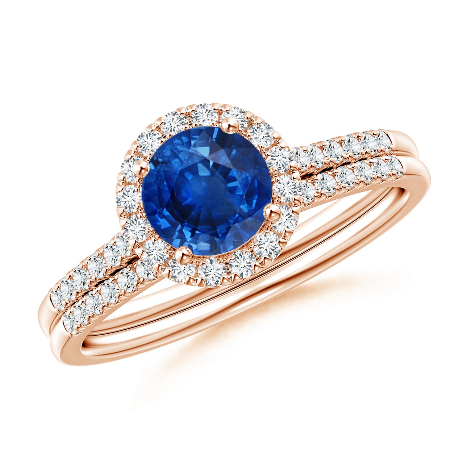 AAA - Blue Sapphire / 1.32 CT / 14 KT Rose Gold