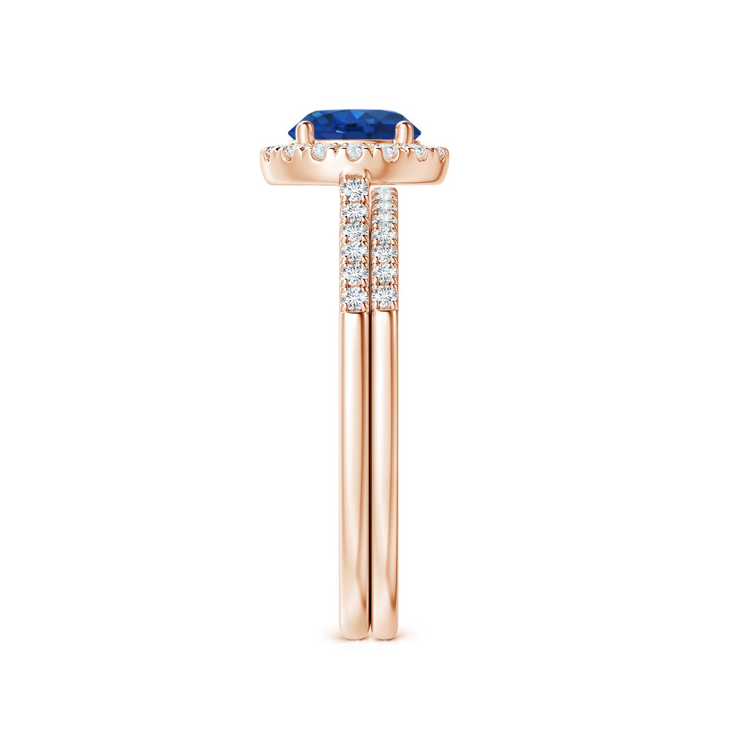 AAA - Blue Sapphire / 1.32 CT / 14 KT Rose Gold