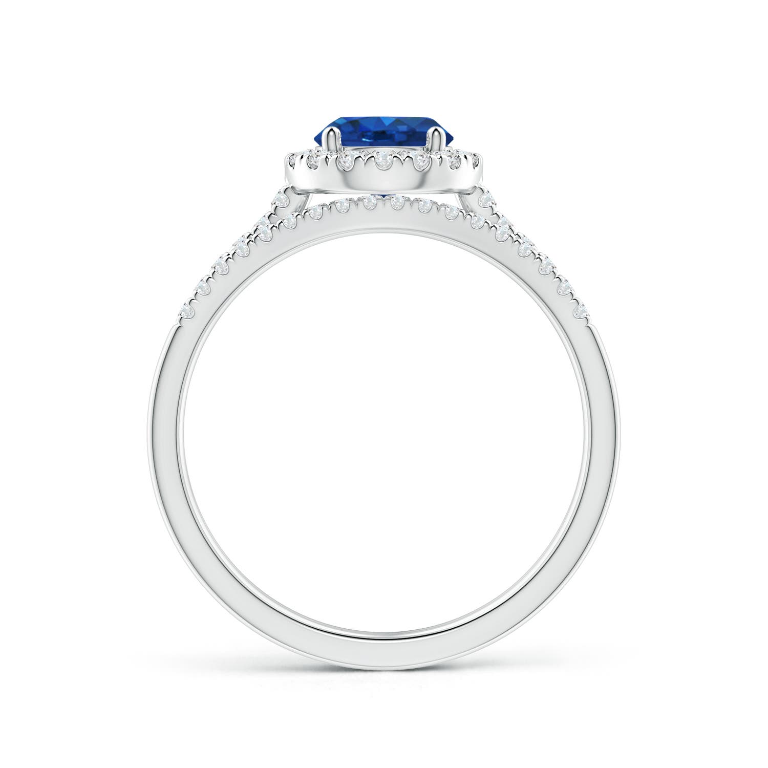 AAA - Blue Sapphire / 1.32 CT / 14 KT White Gold