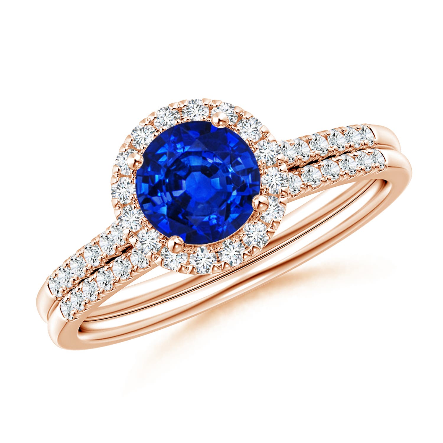 AAAA - Blue Sapphire / 1.32 CT / 14 KT Rose Gold