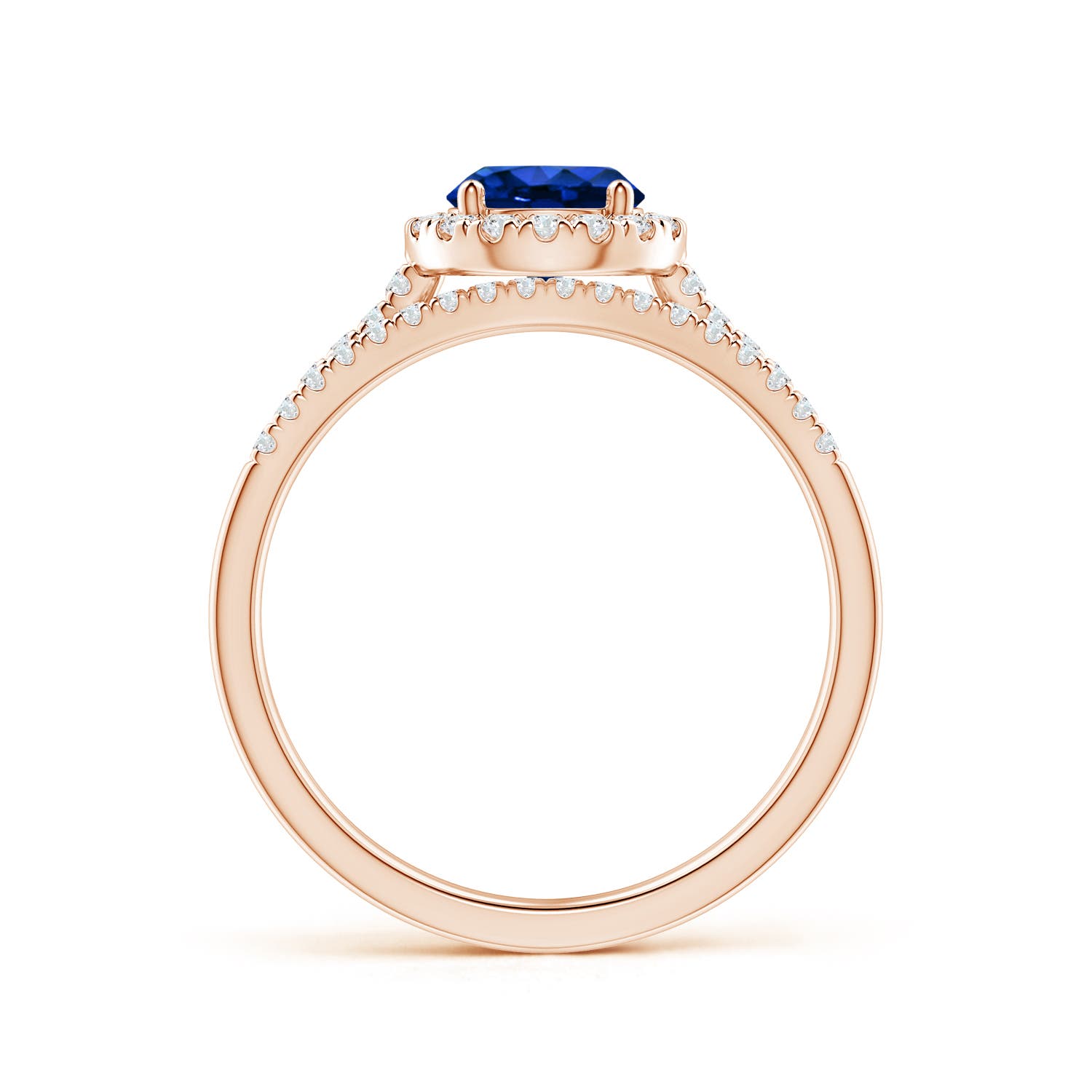 AAAA - Blue Sapphire / 1.32 CT / 14 KT Rose Gold