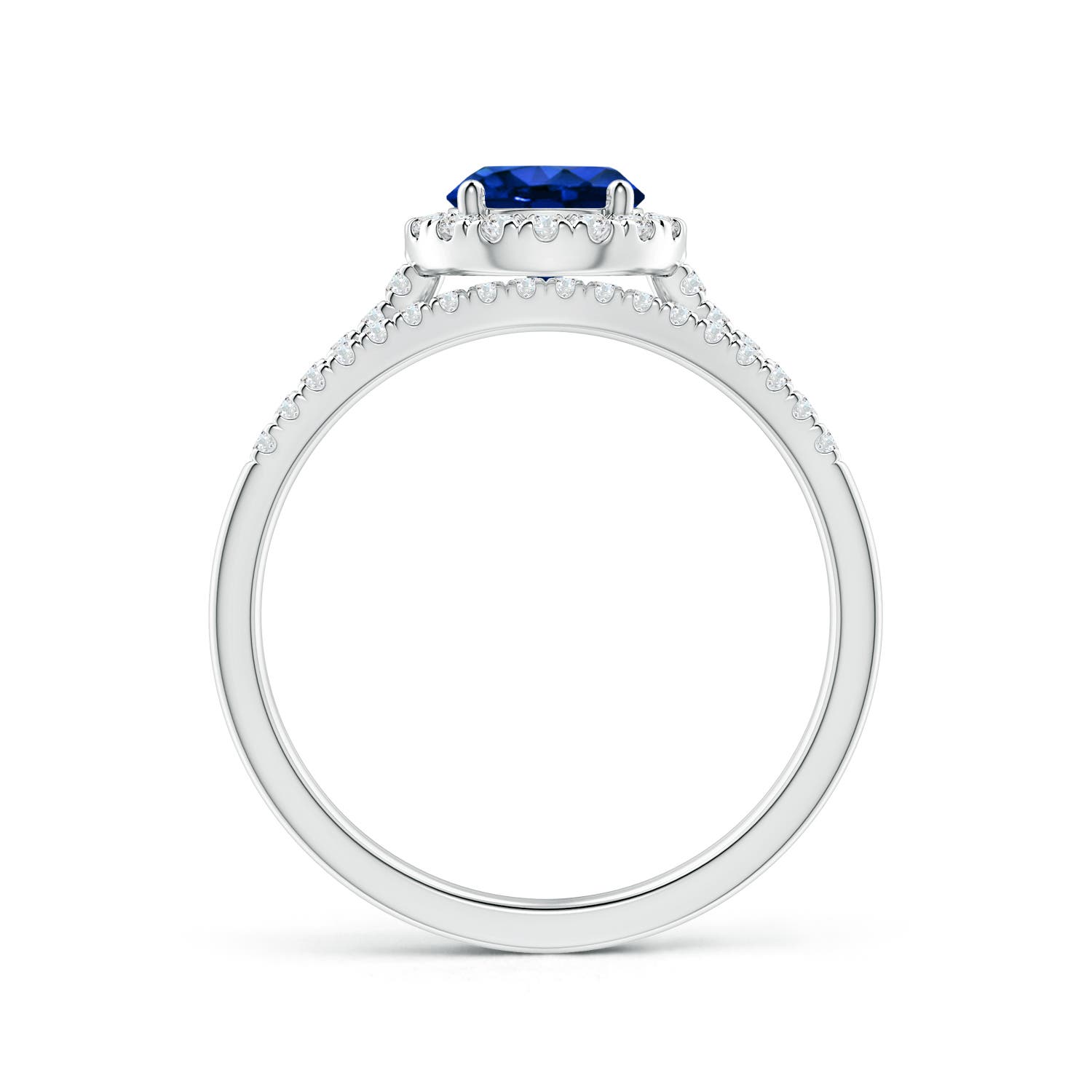 AAAA - Blue Sapphire / 1.32 CT / 14 KT White Gold