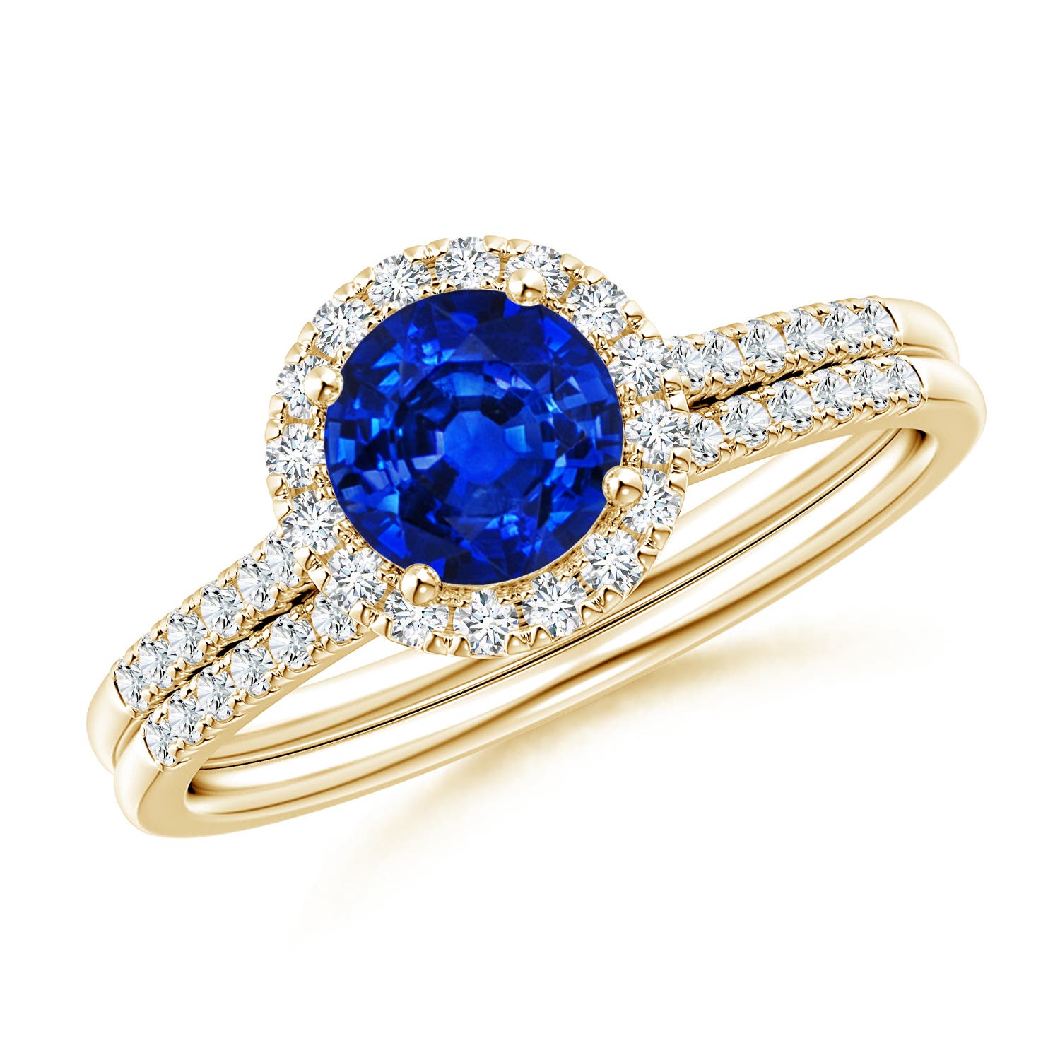 AAAA - Blue Sapphire / 1.32 CT / 14 KT Yellow Gold