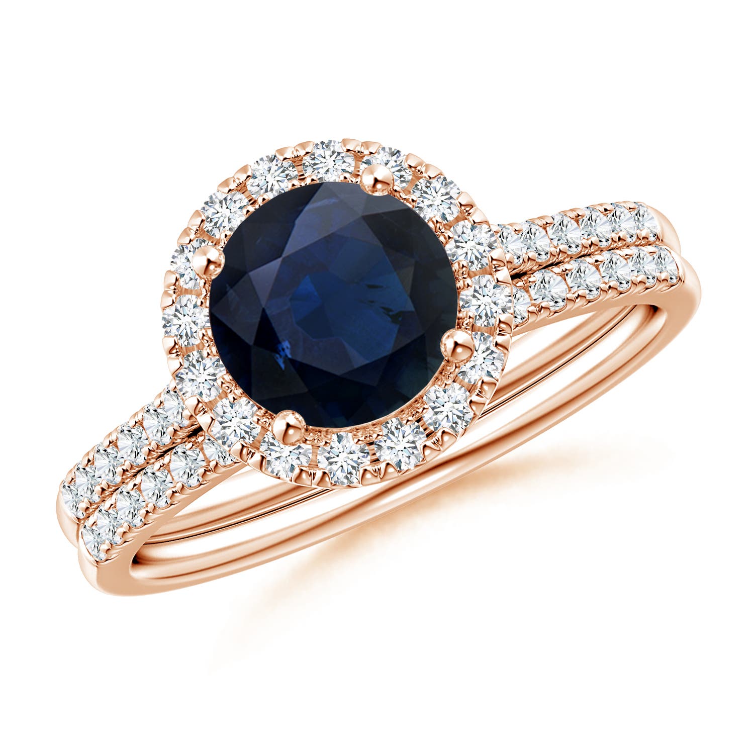 A - Blue Sapphire / 2.04 CT / 14 KT Rose Gold