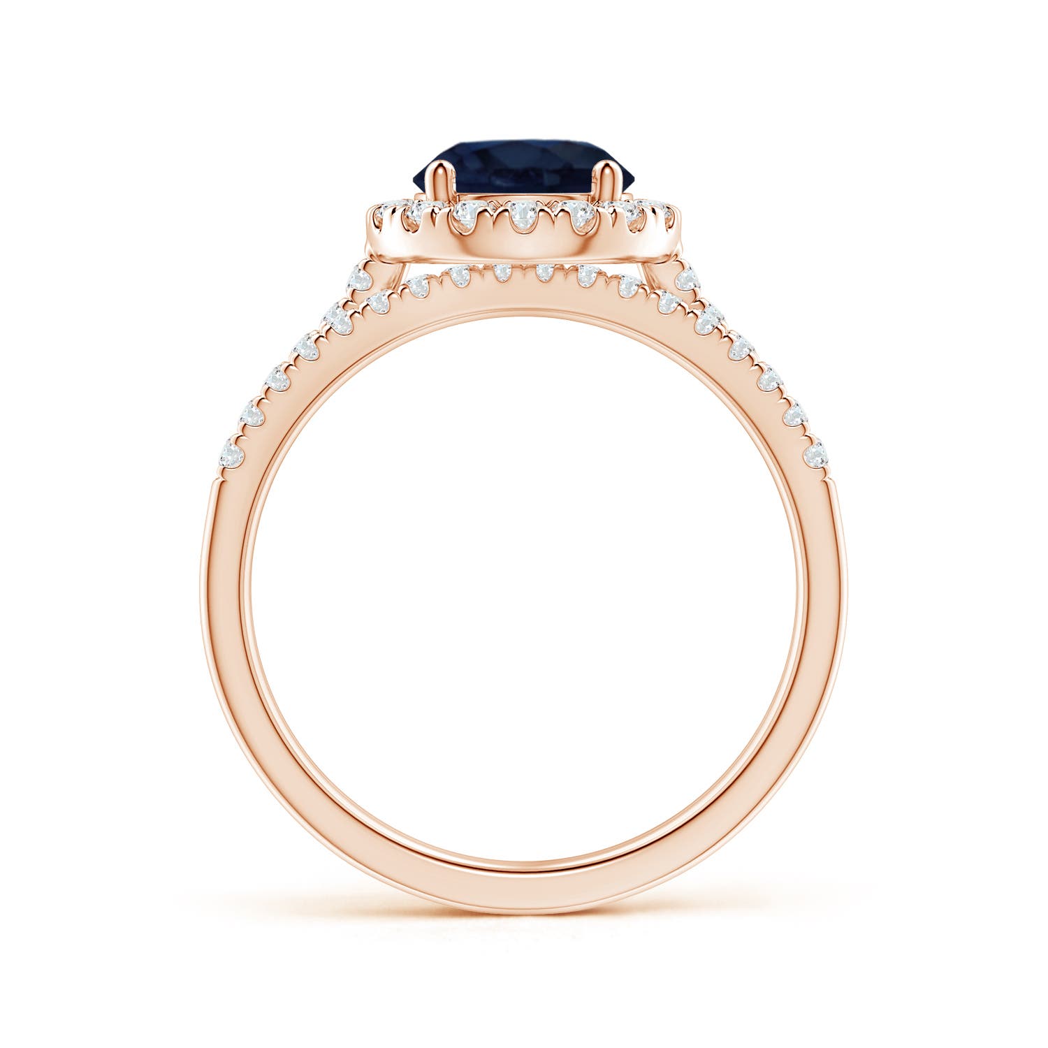 A - Blue Sapphire / 2.04 CT / 14 KT Rose Gold