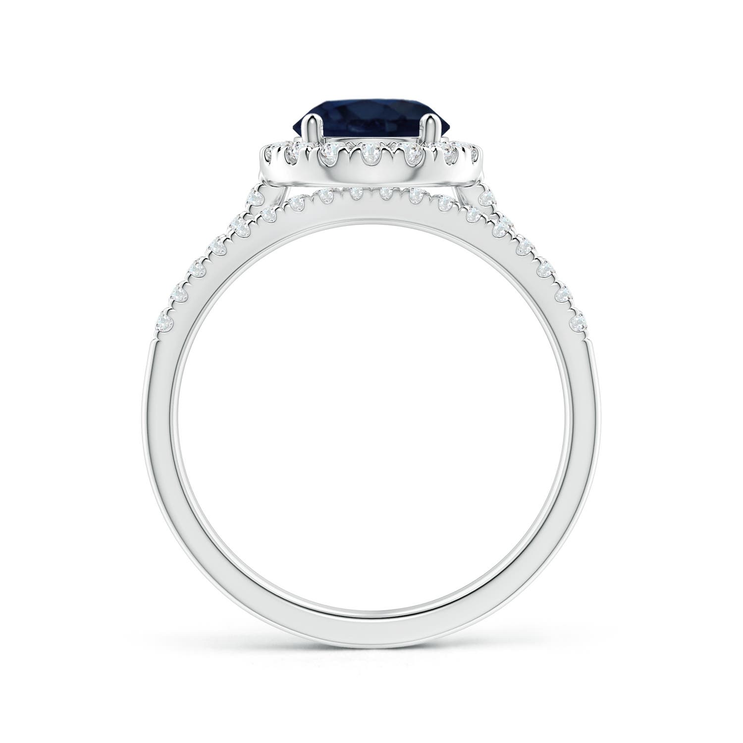 A - Blue Sapphire / 2.04 CT / 14 KT White Gold