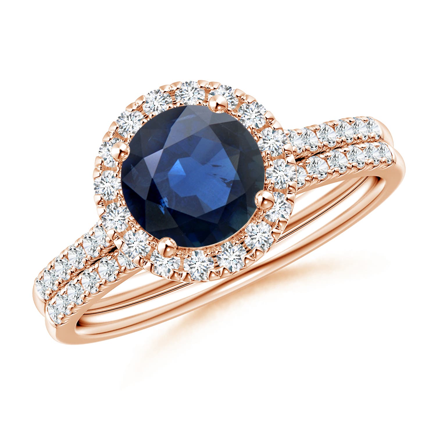 AA - Blue Sapphire / 2.04 CT / 14 KT Rose Gold