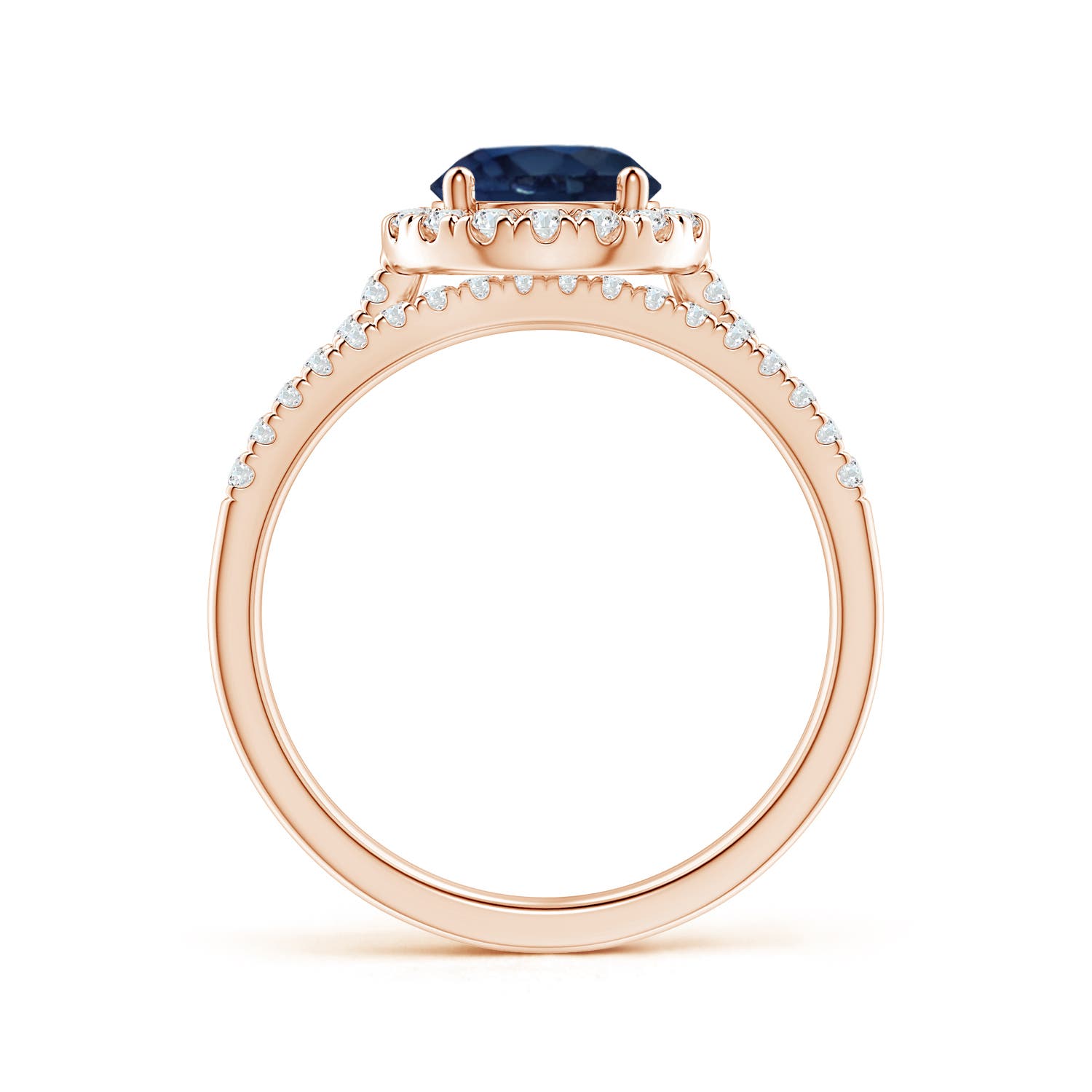 AA - Blue Sapphire / 2.04 CT / 14 KT Rose Gold