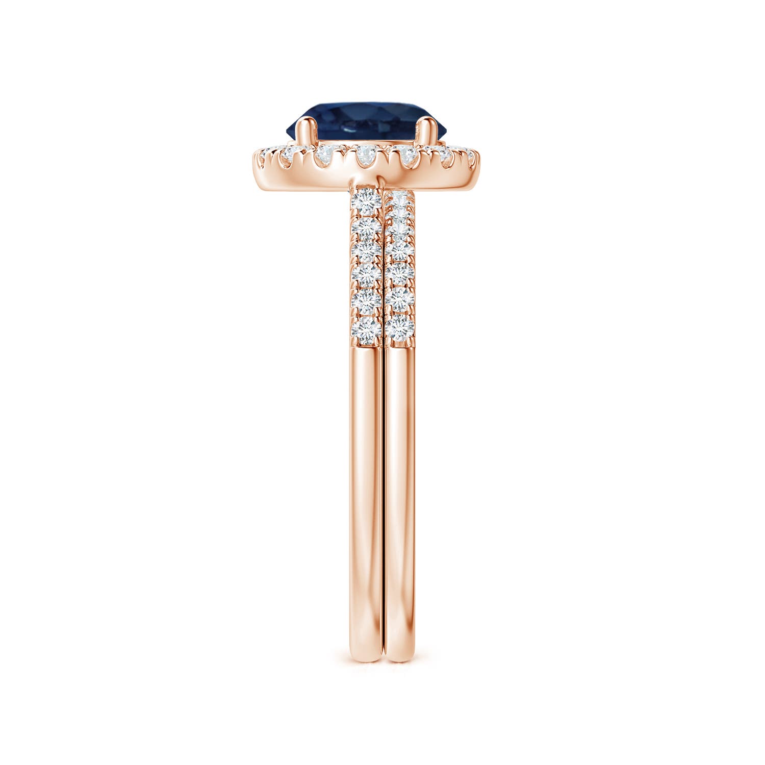 AA - Blue Sapphire / 2.04 CT / 14 KT Rose Gold