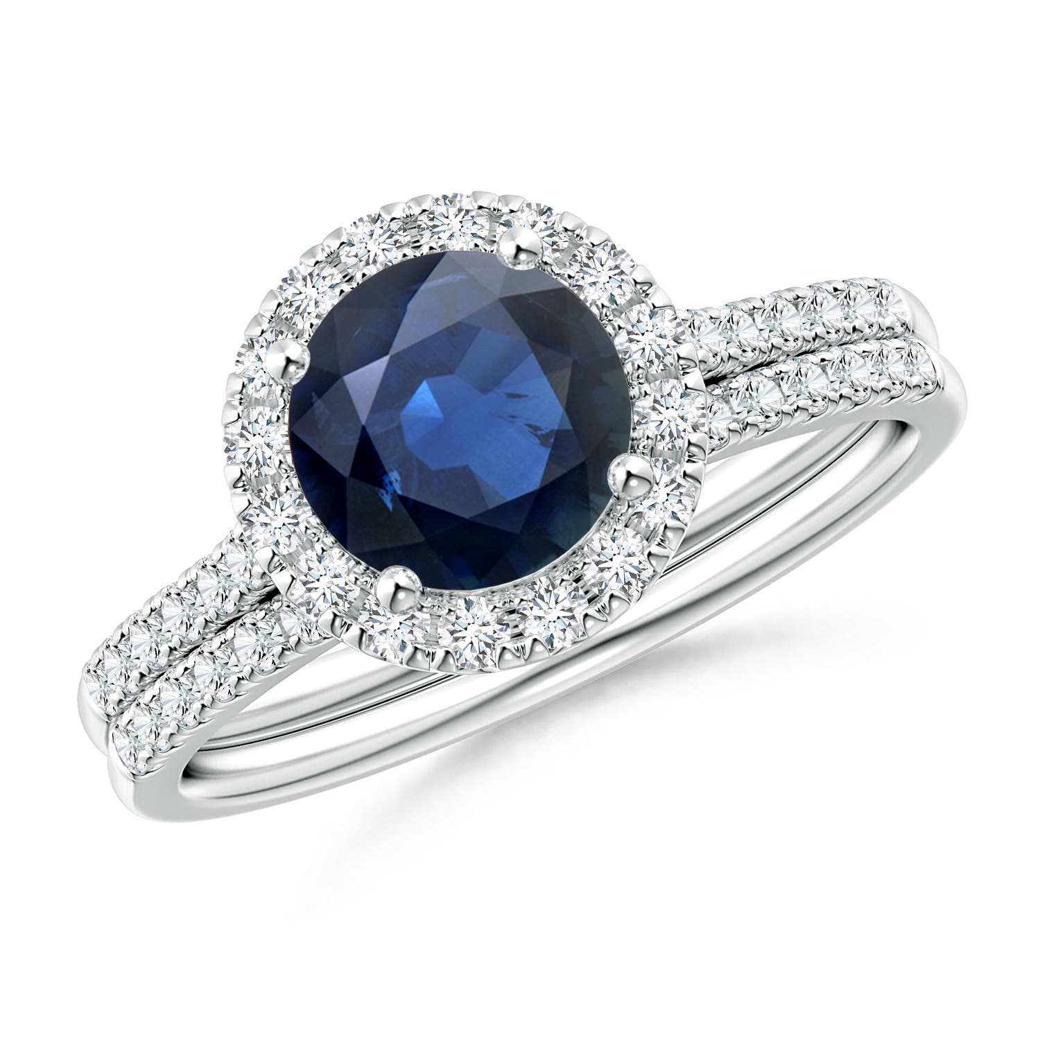 AA - Blue Sapphire / 2.04 CT / 14 KT White Gold