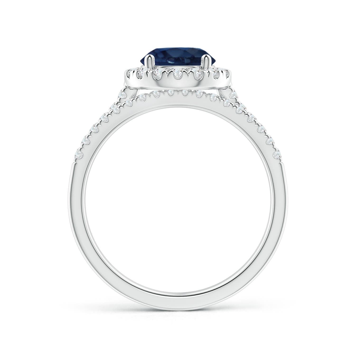 AA - Blue Sapphire / 2.04 CT / 14 KT White Gold