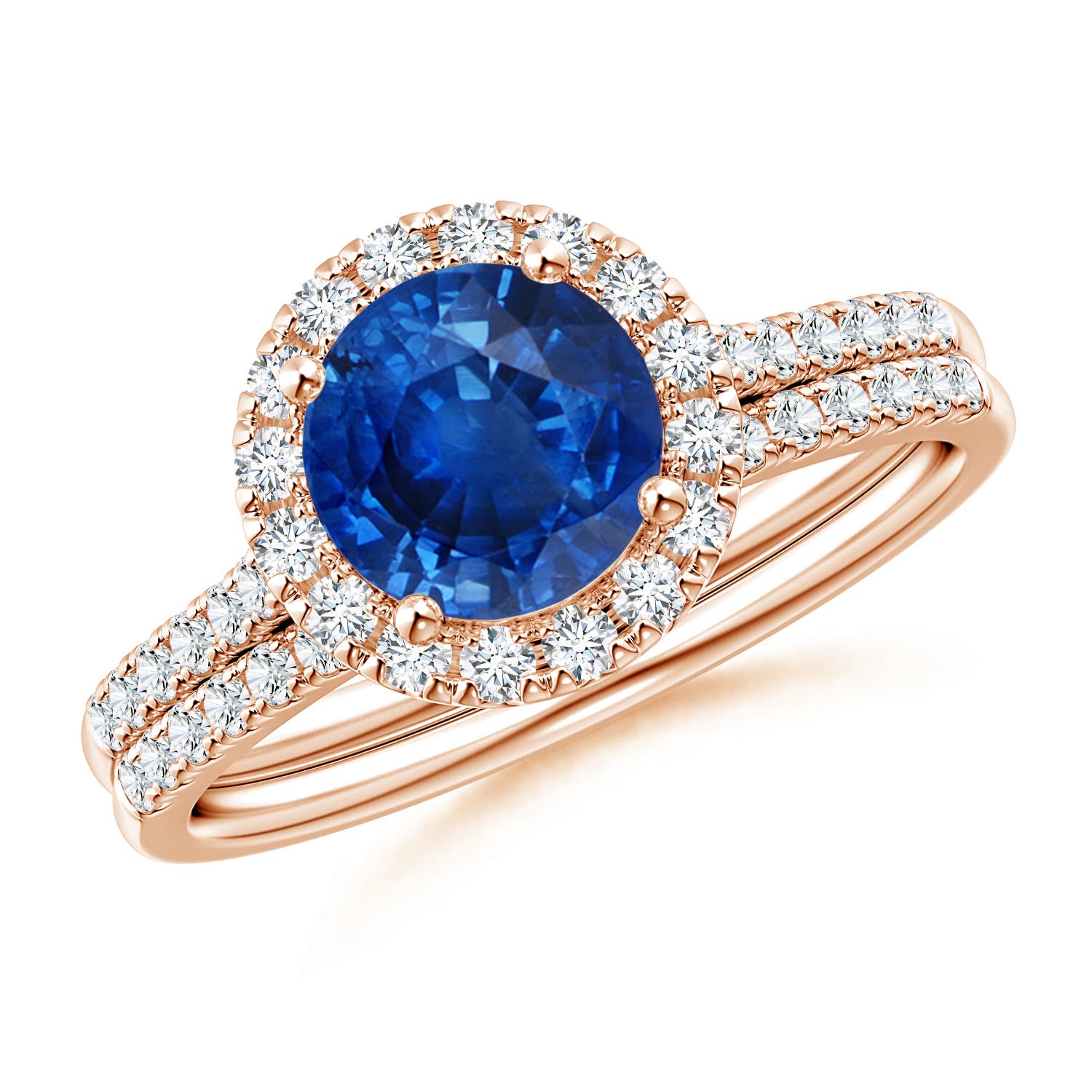 AAA - Blue Sapphire / 2.04 CT / 14 KT Rose Gold