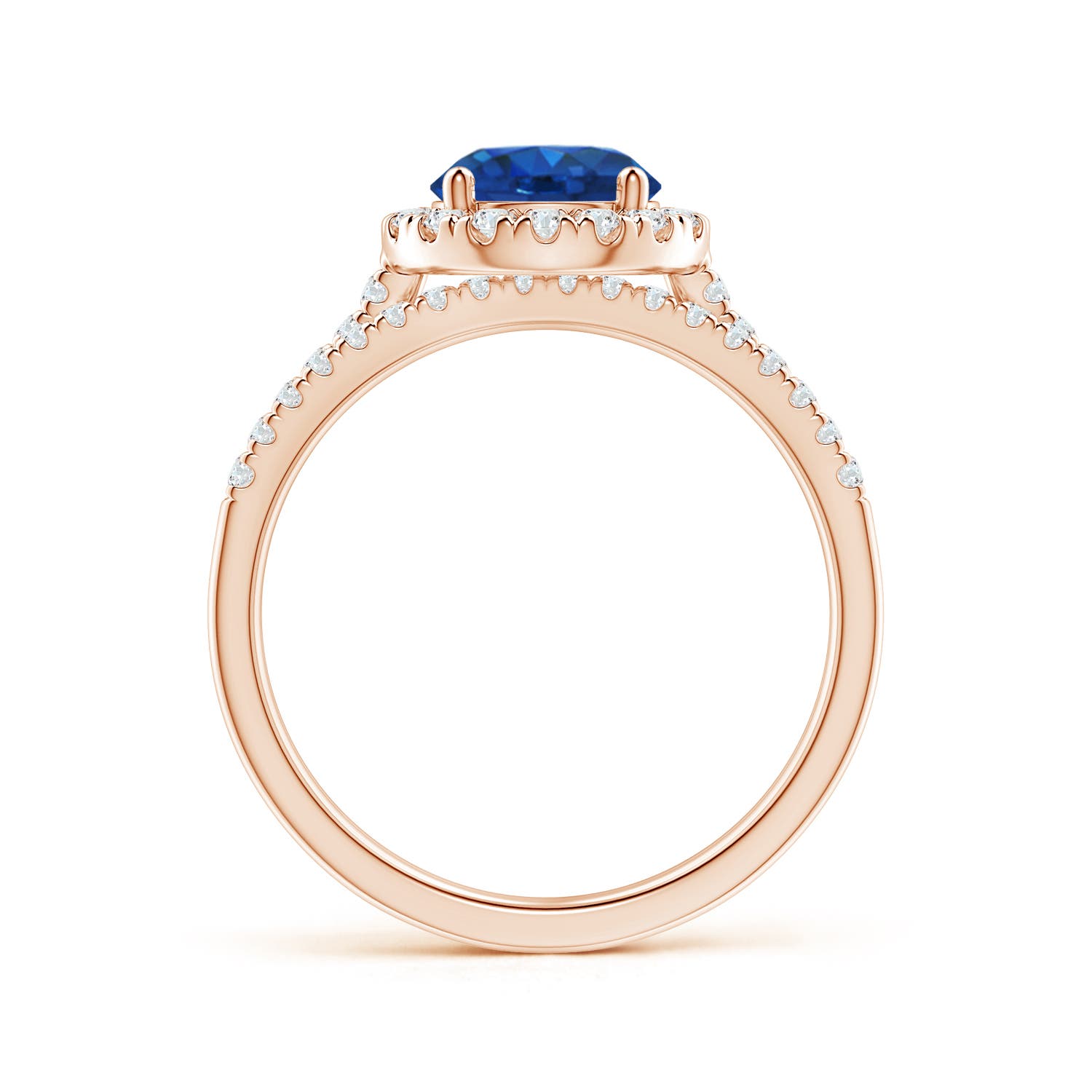 AAA - Blue Sapphire / 2.04 CT / 14 KT Rose Gold