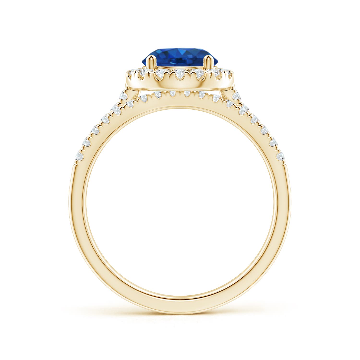 AAA - Blue Sapphire / 2.04 CT / 14 KT Yellow Gold