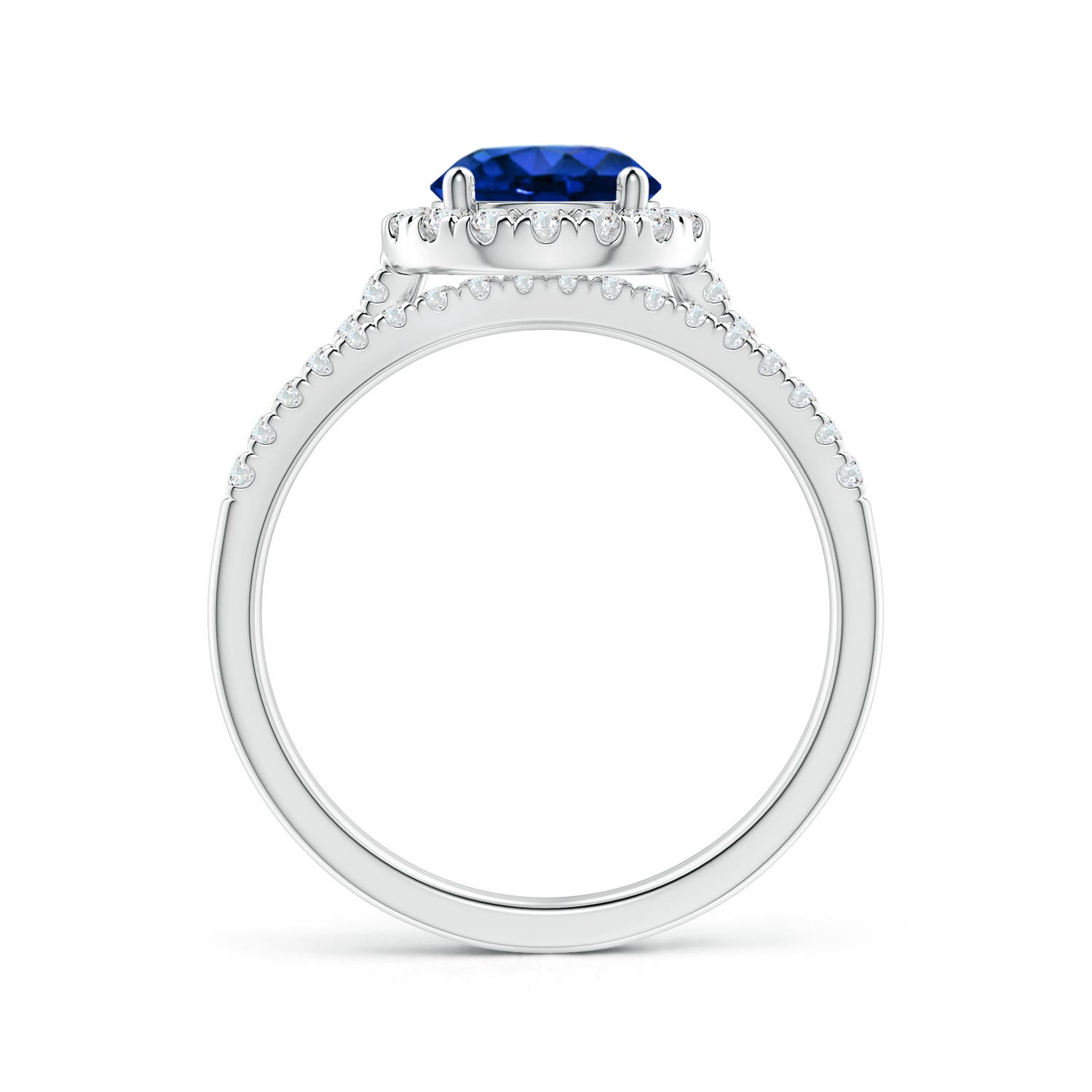 AAAA - Blue Sapphire / 2.04 CT / 14 KT White Gold