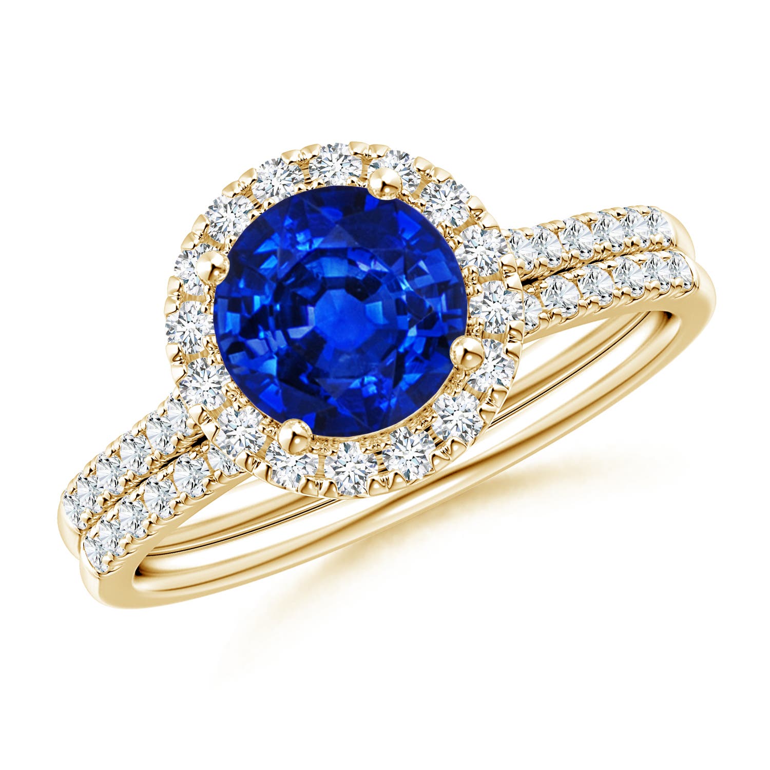 AAAA - Blue Sapphire / 2.04 CT / 14 KT Yellow Gold