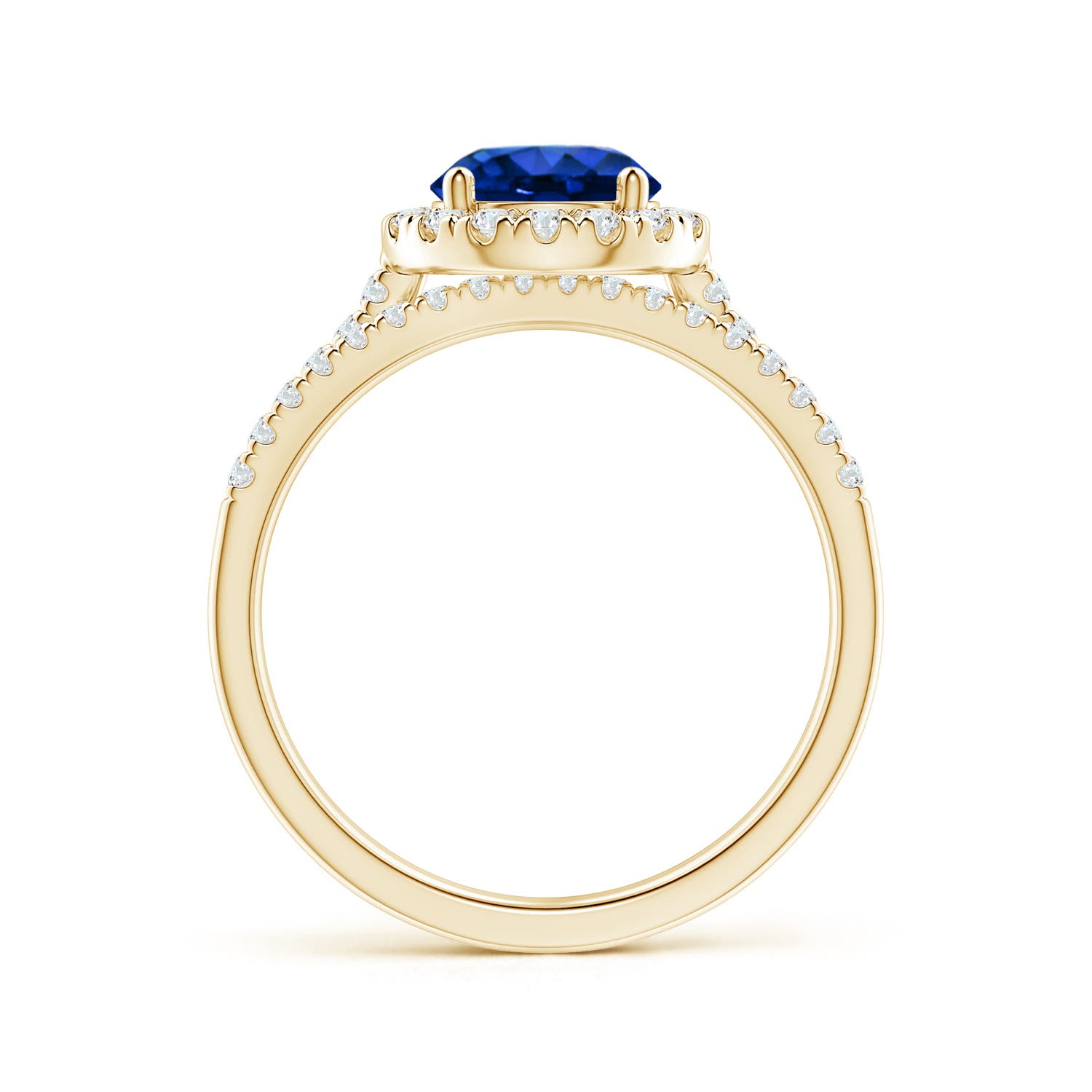 AAAA - Blue Sapphire / 2.04 CT / 14 KT Yellow Gold